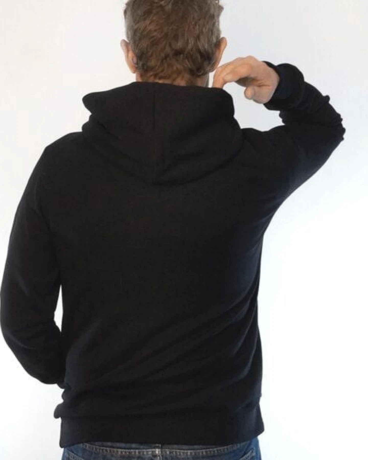 WASNI Hoodie mit Schalkragen, made in Esslingen aus 100% Biobaumwolle – Ansicht 4