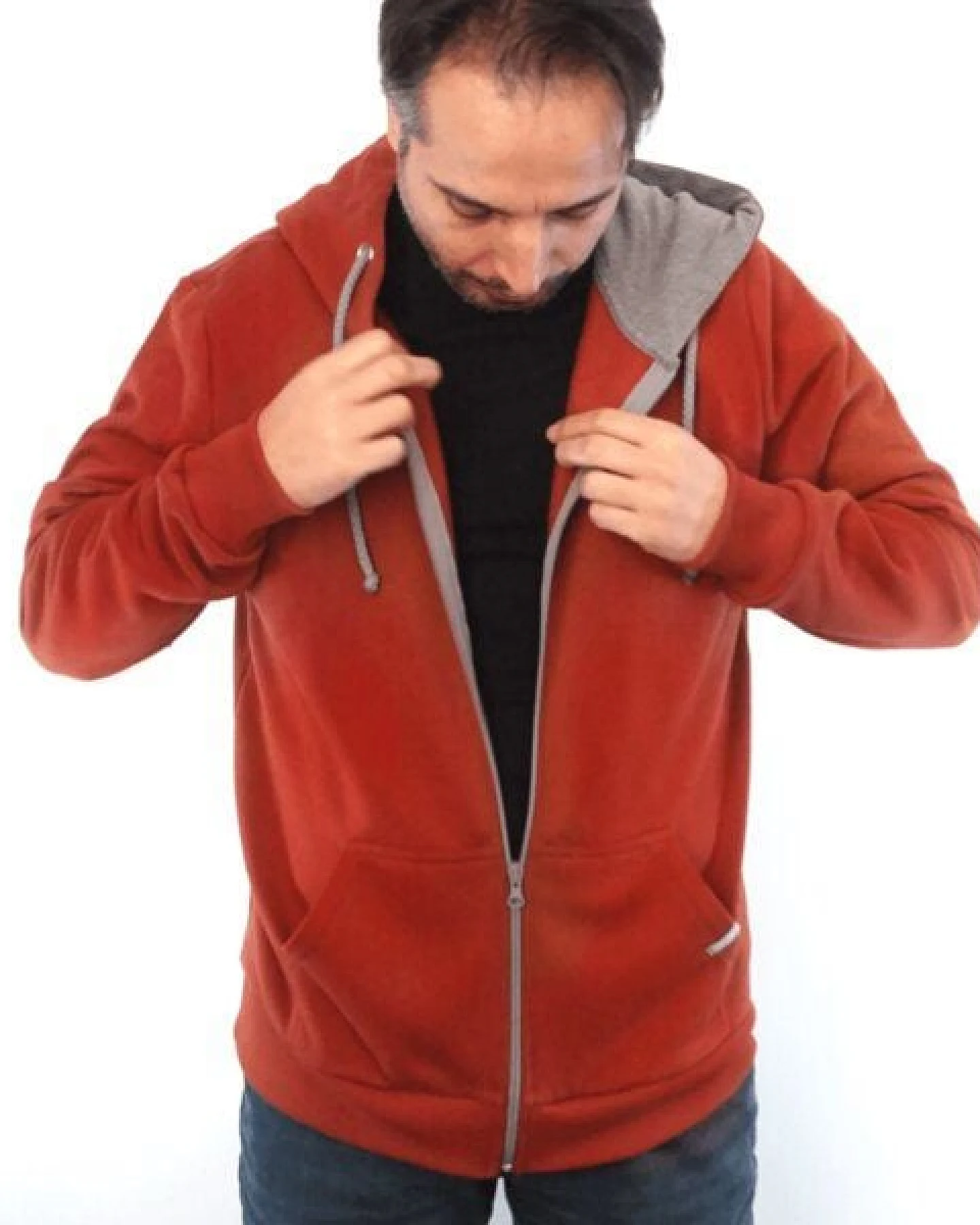 WASNI Kapuzenjacke, made in Esslingen aus 100% Biobaumwolle – Ansicht 3