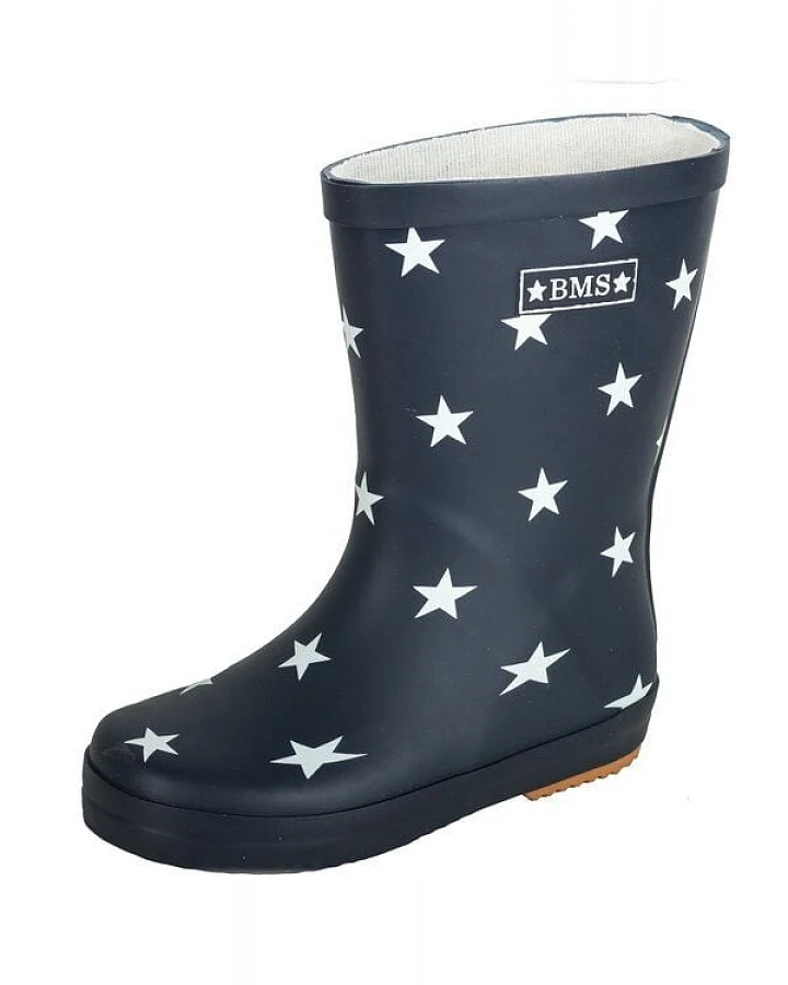 BMS Gummistiefel aus Naturkautschuk, marine mit Sternen