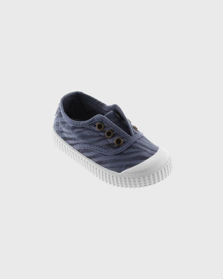 Victoria vegane Kinder-Schlüpfsneaker – Tintada Zebra