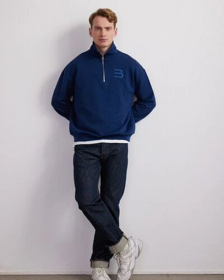 BEARTH Half Zip Men Bio-Baumwolle