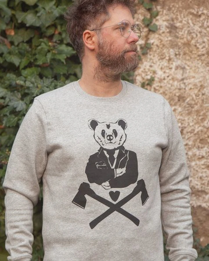 päfjes Bruno Bär - Fair Wear Unisex Sweater - Heather Grey
