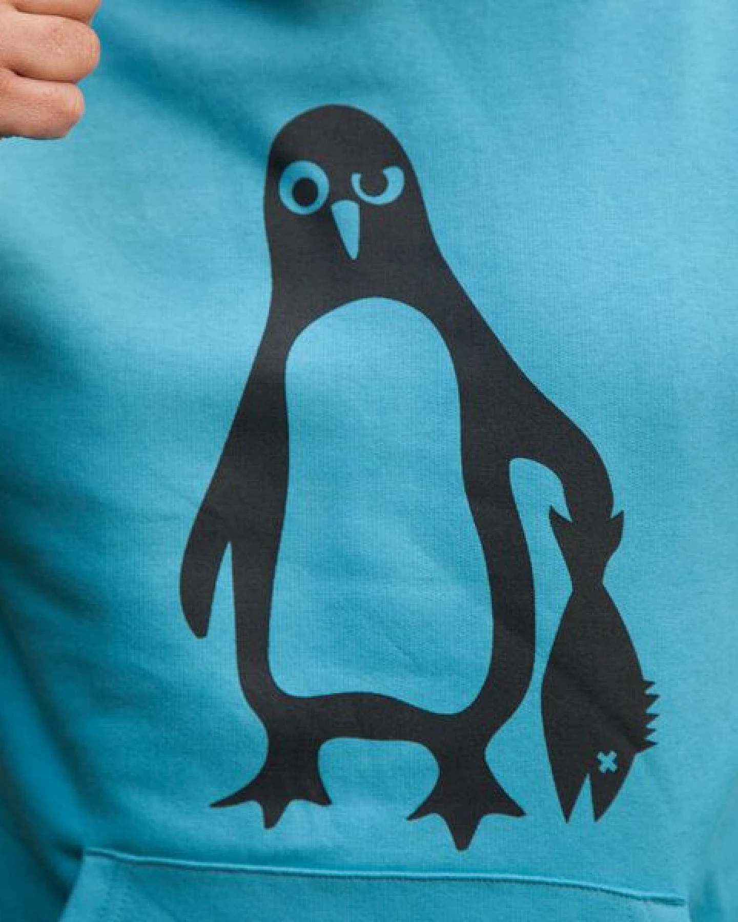 päfjes Pinguin Paul - Fair Wear Bio Unisex Hoodie / Kapuzenpulli - LightAzur – Ansicht 4