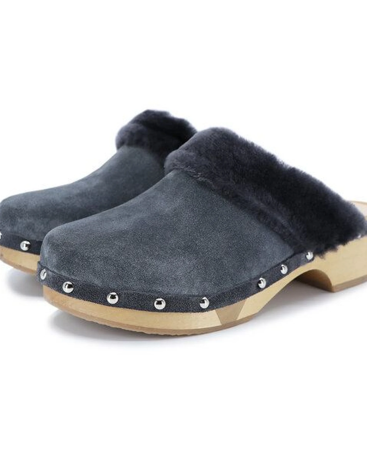 CLARA - flexible Sohle mit kuscheligem Fellrand - Premium Holz Clogs von me&myClogs - low heel – Ansicht 2