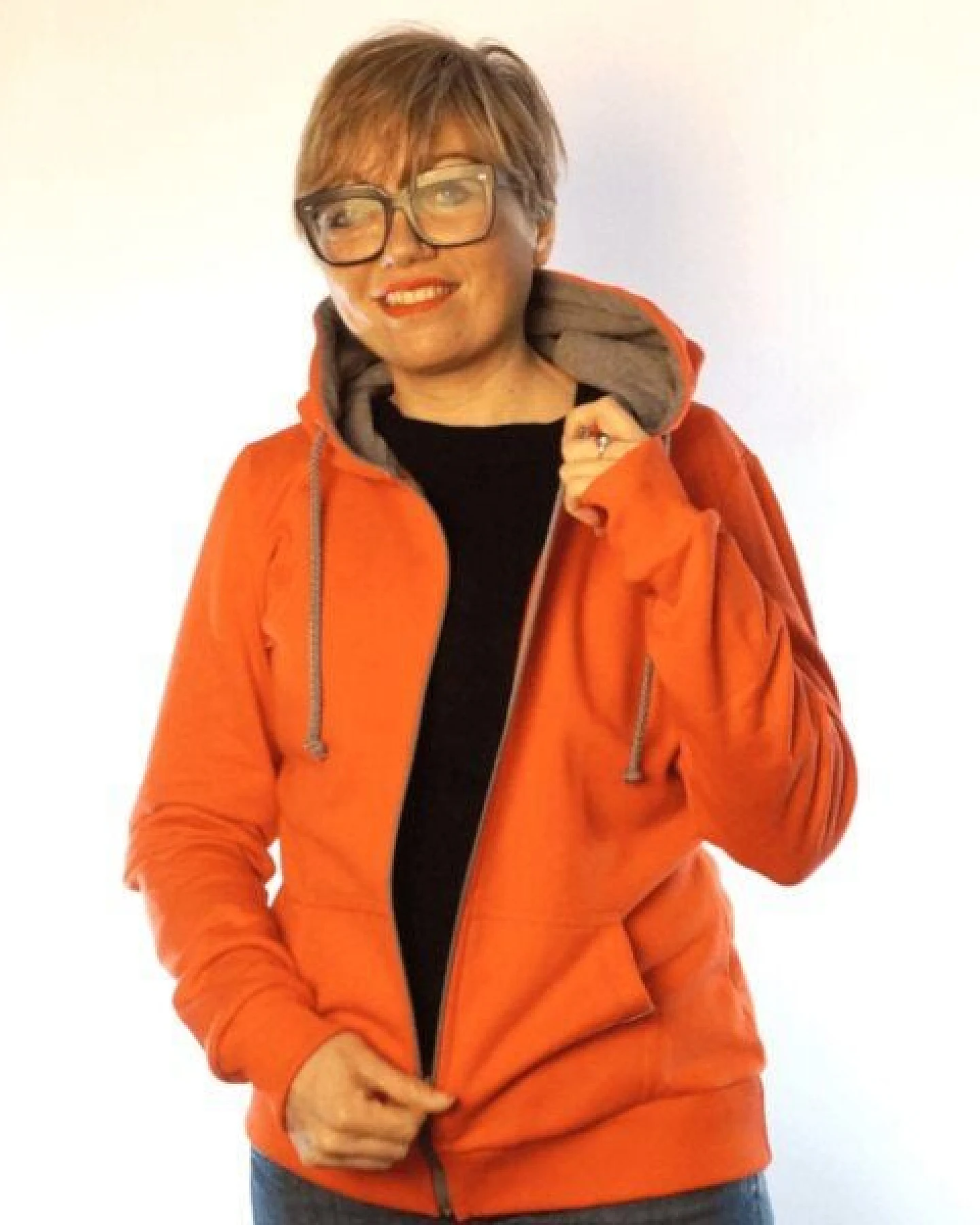 WASNI Frauen-Kapuzenjacke, made in Esslingen aus 100% Biobaumwolle – Ansicht 3