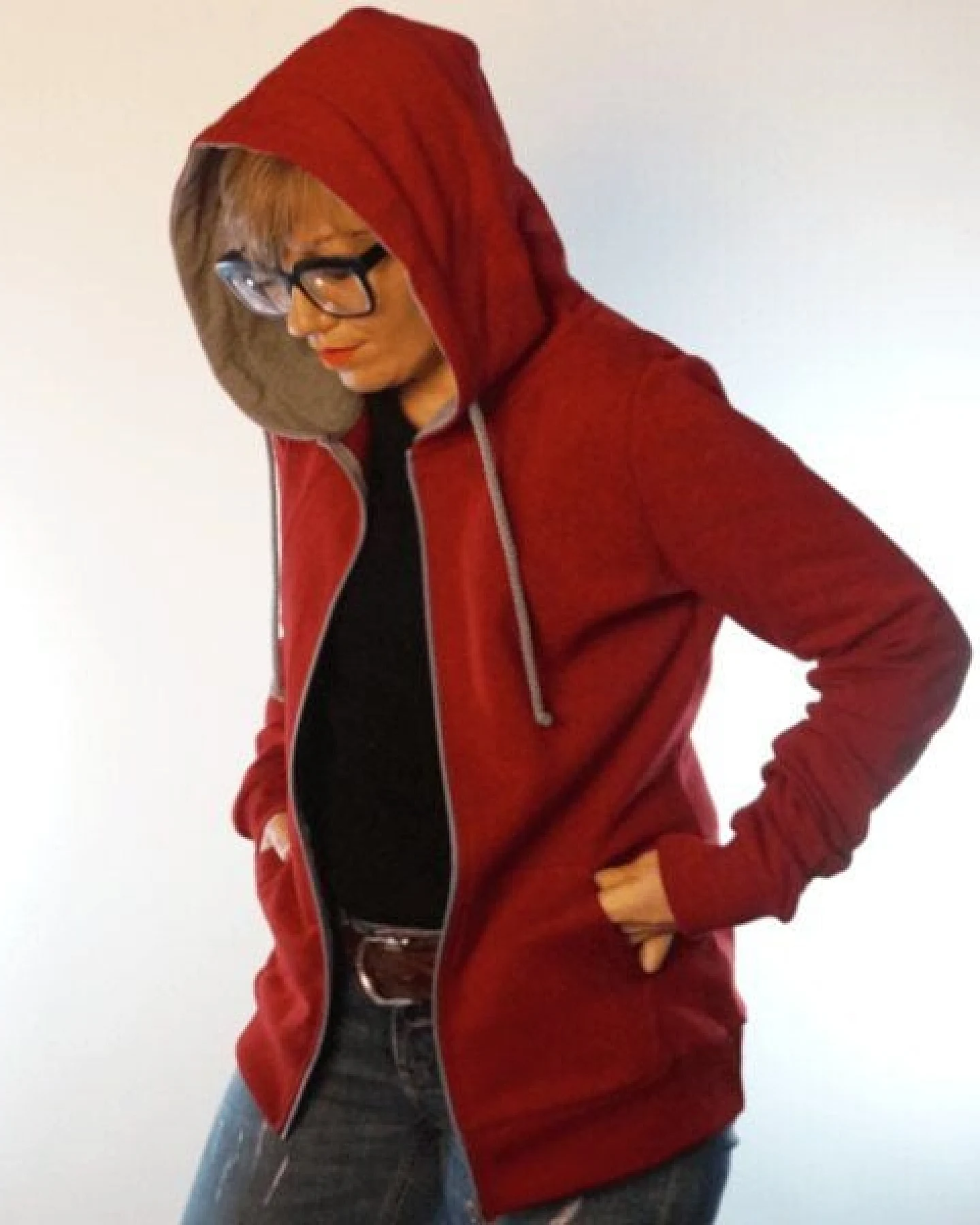 WASNI Frauen-Kapuzenjacke, made in Esslingen aus 100% Biobaumwolle – Ansicht 3