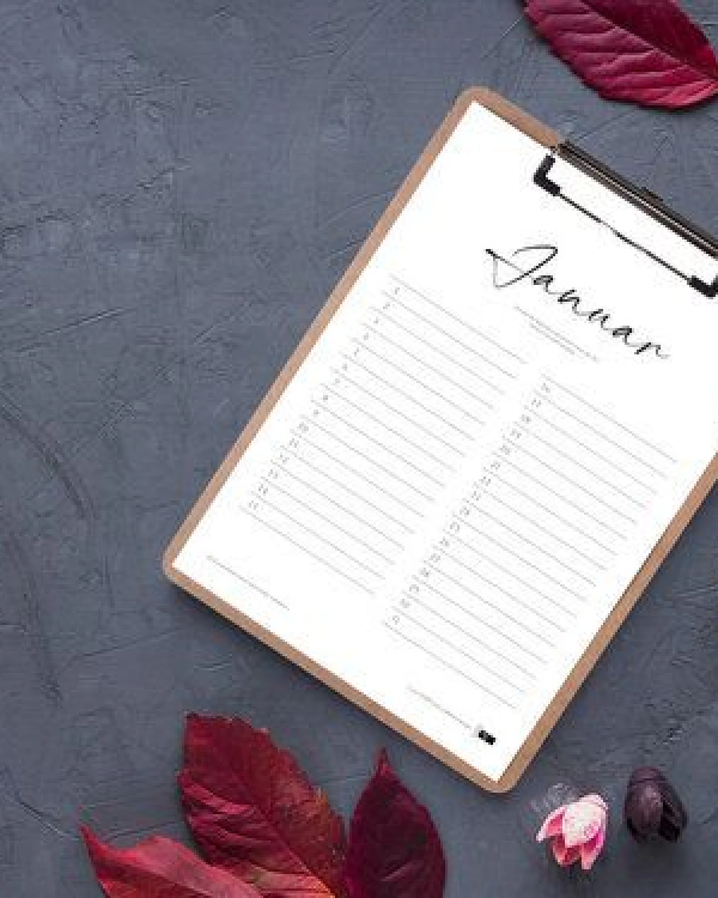Portia by Callidus Designs 12 Monatskalender mit / ohne Klemmbrett in DIN A4 als immerwährender Kalender – Ansicht 2