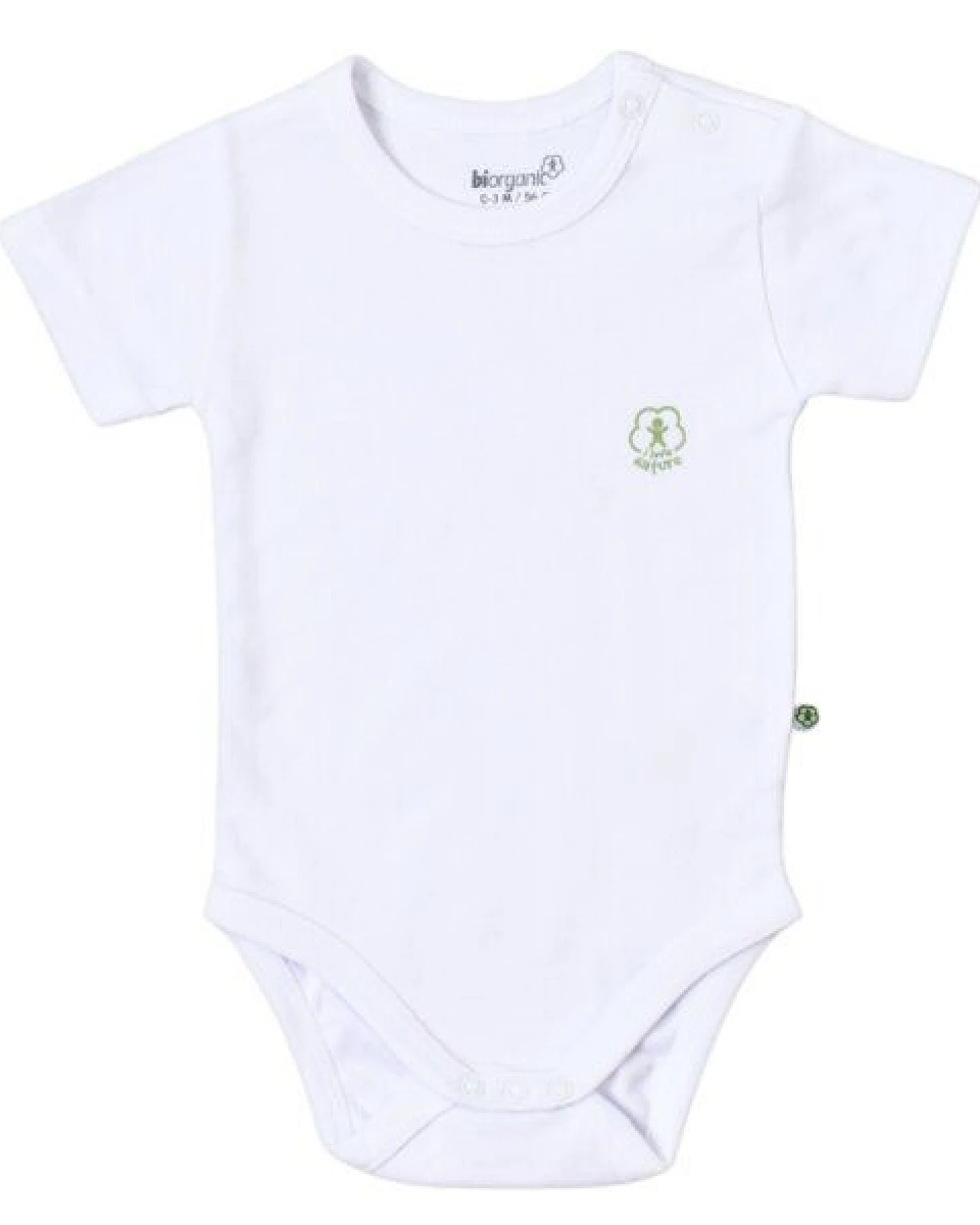 Biorganic Baby Body 100% Bio-Baumwolle Basic Nature Kurzarmbody GOTS – Ansicht 2