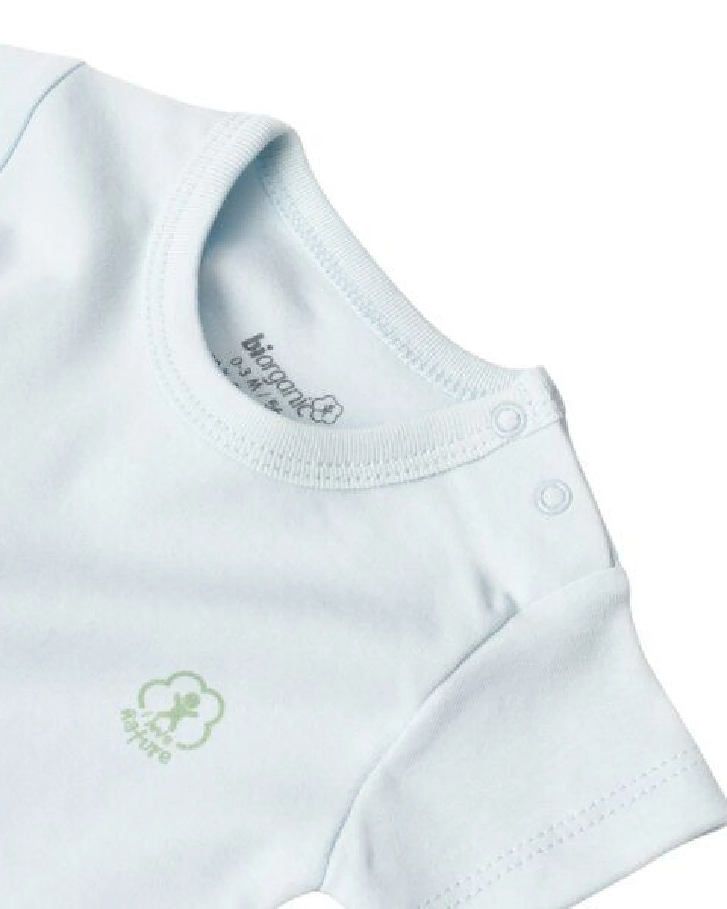 Biorganic Baby Body 100% Bio-Baumwolle Basic Nature Kurzarmbody GOTS – Ansicht 3