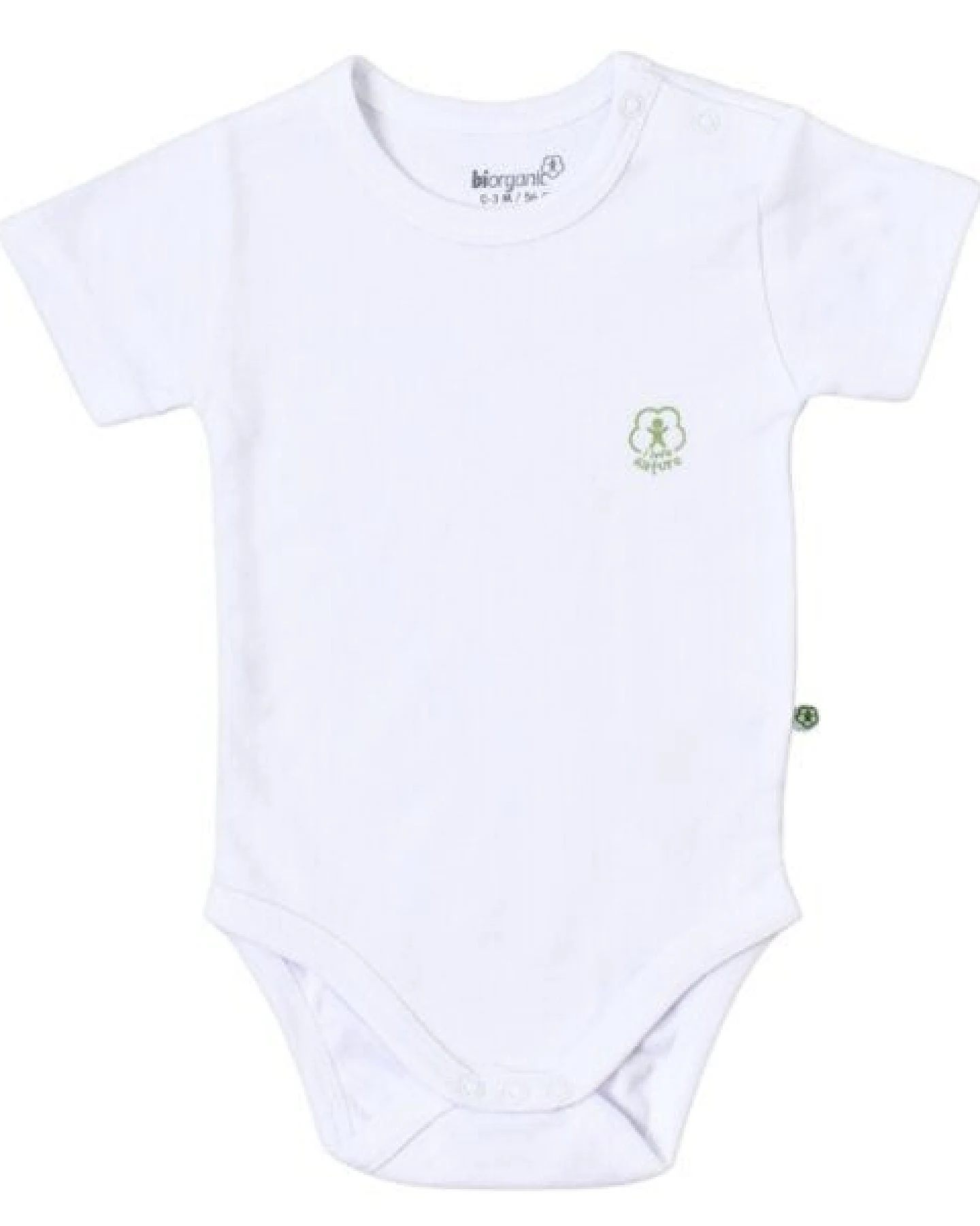 Biorganic Baby Body 100% Bio-Baumwolle Basic Nature Kurzarmbody GOTS – Ansicht 2