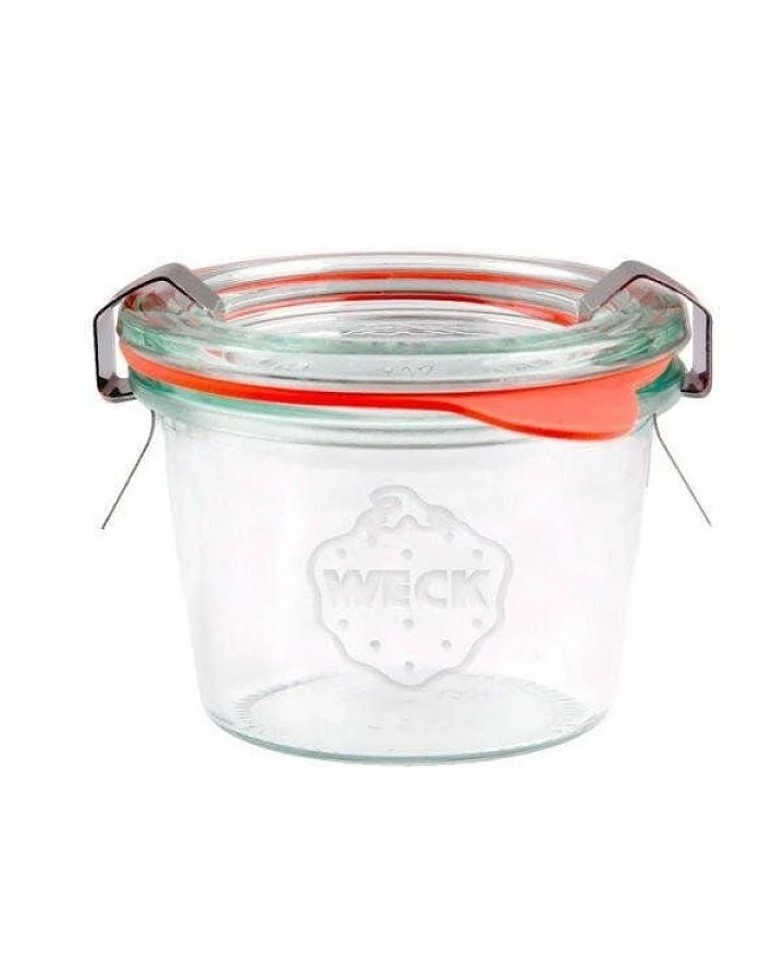 mikken WECK Sturzglas 80 - 850 ml mit Deckel, Gummiring und Klammern
