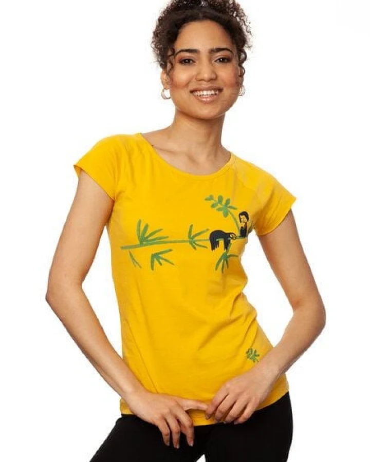 FellHerz Damen T-Shirt Faultier sunshine