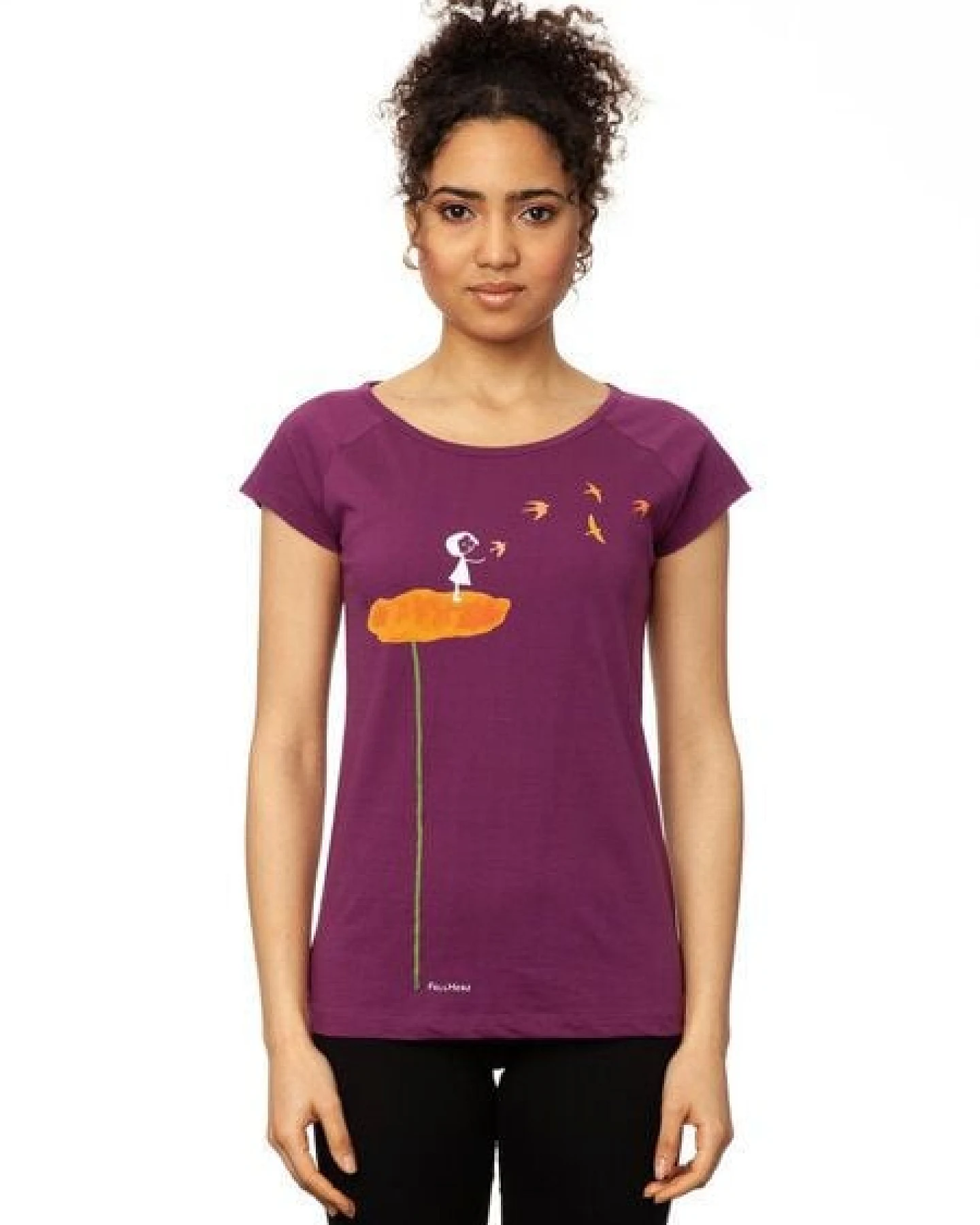 FellHerz Damen T-Shirt Schwalbenzug – Ansicht 2