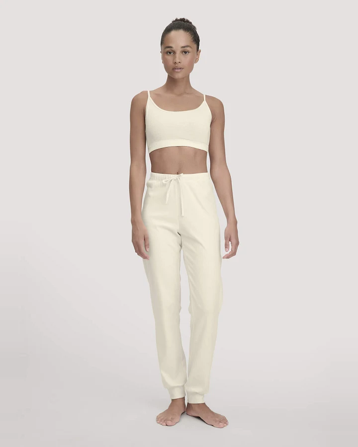 hessnatur Damen Schlafhose PURE NATURE aus Bio-Baumwolle - natur - Größe 34