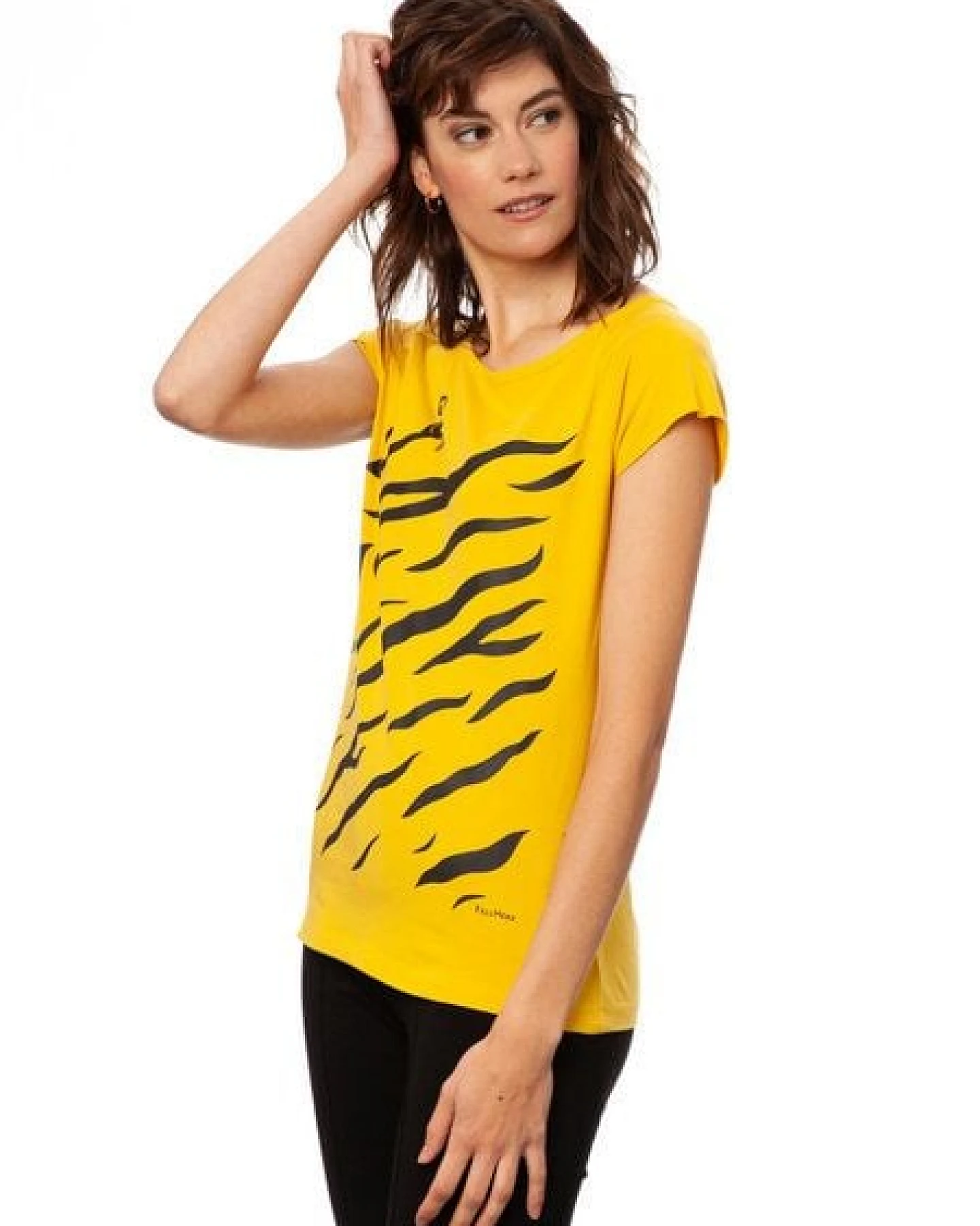 FellHerz Damen T-Shirt Tiger Girl sunshine – Ansicht 2