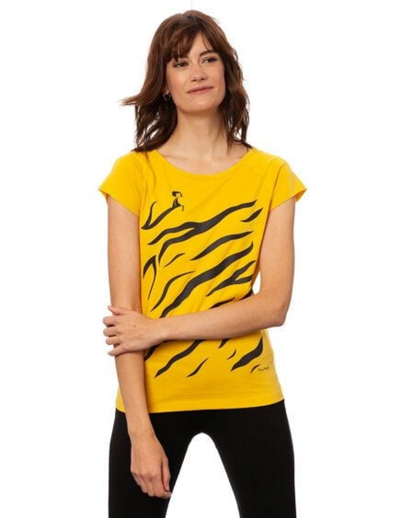 FellHerz Damen T-Shirt Tiger Girl sunshine – Ansicht 4