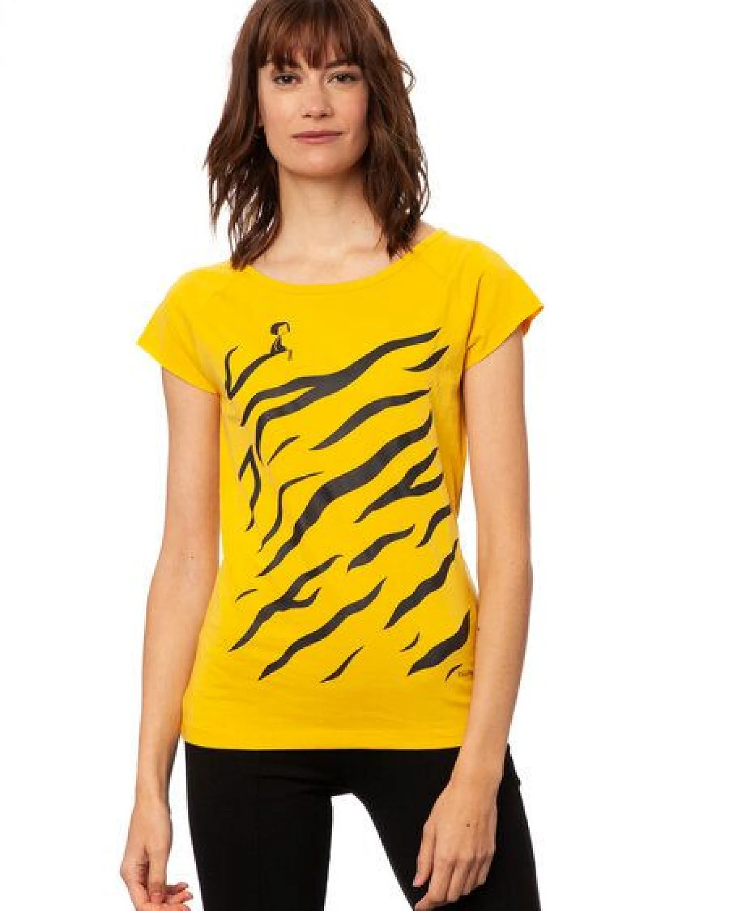 FellHerz Damen T-Shirt Tiger Girl sunshine – Ansicht 3