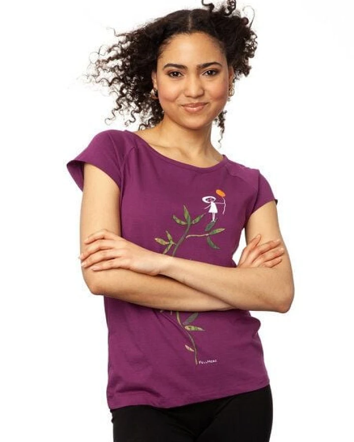 FellHerz Damen T-Shirt Astmädchen berry