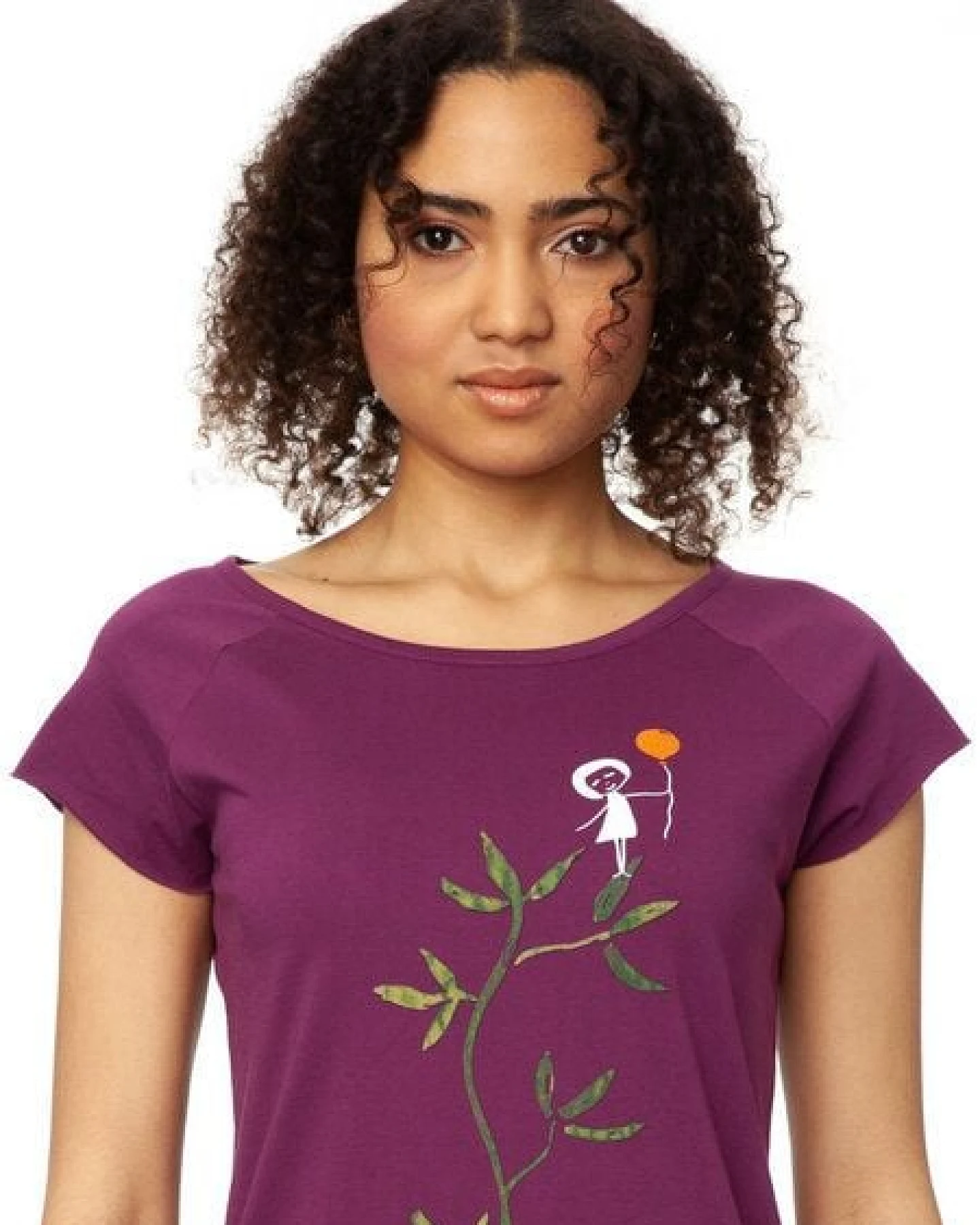 FellHerz Damen T-Shirt Astmädchen berry – Ansicht 2
