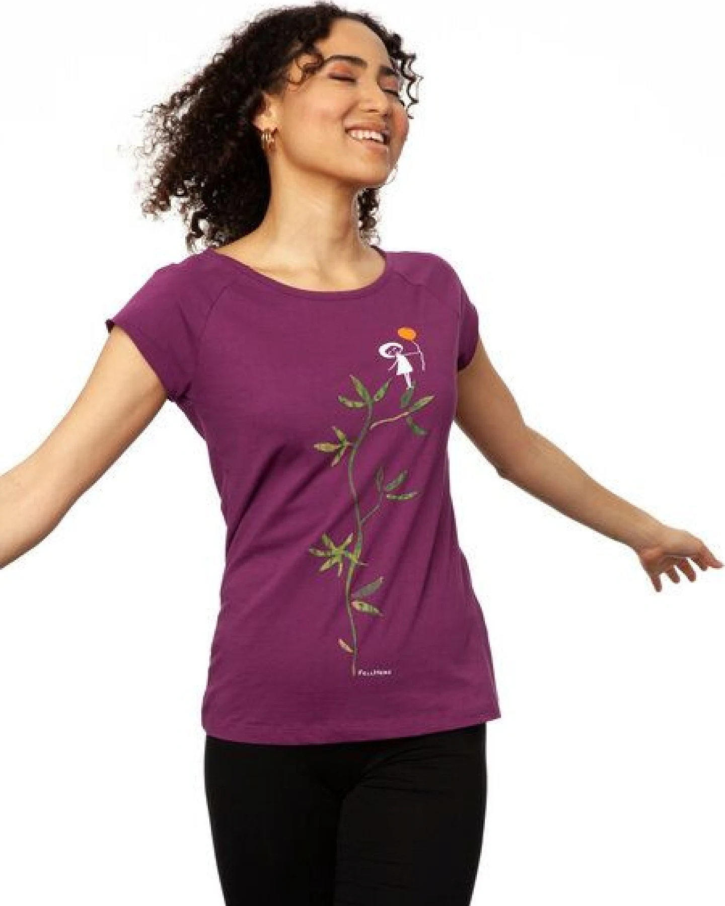 FellHerz Damen T-Shirt Astmädchen berry – Ansicht 4