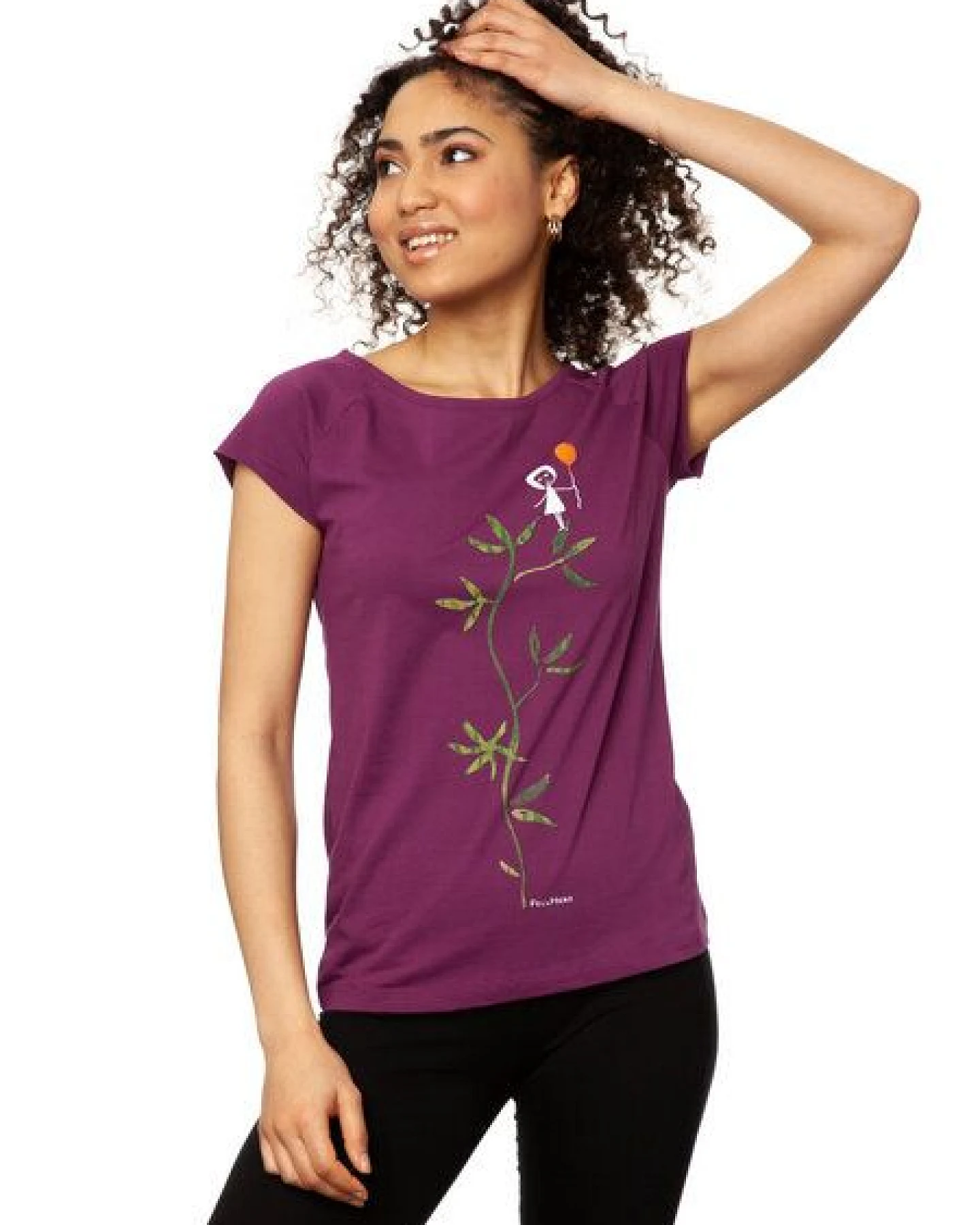 FellHerz Damen T-Shirt Astmädchen berry – Ansicht 3