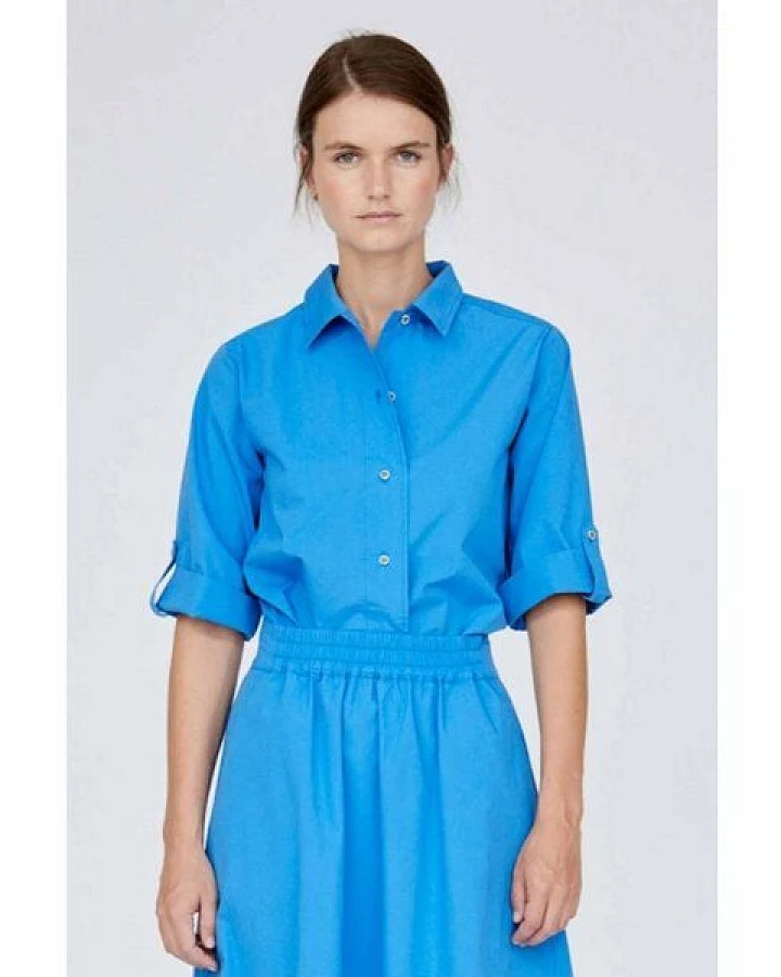 Basic Apparel Hemdbluse - Tilde SS Shirt - aus Biobaumwolle