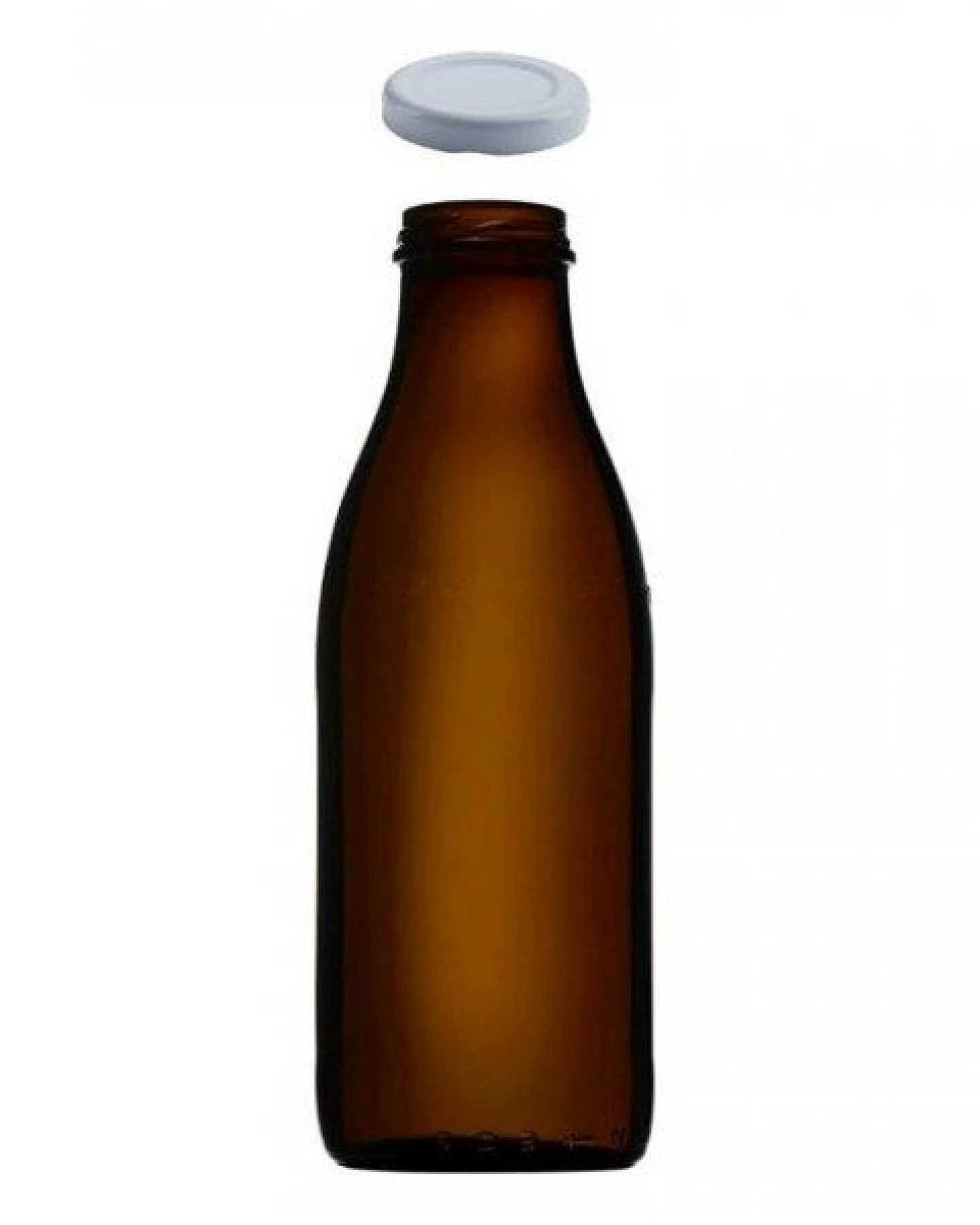 mikken 4er Set Milchflasche 1000 ml braune Glasflasche mit Ersatzdeckel Blueseal Deckel – Ansicht 2