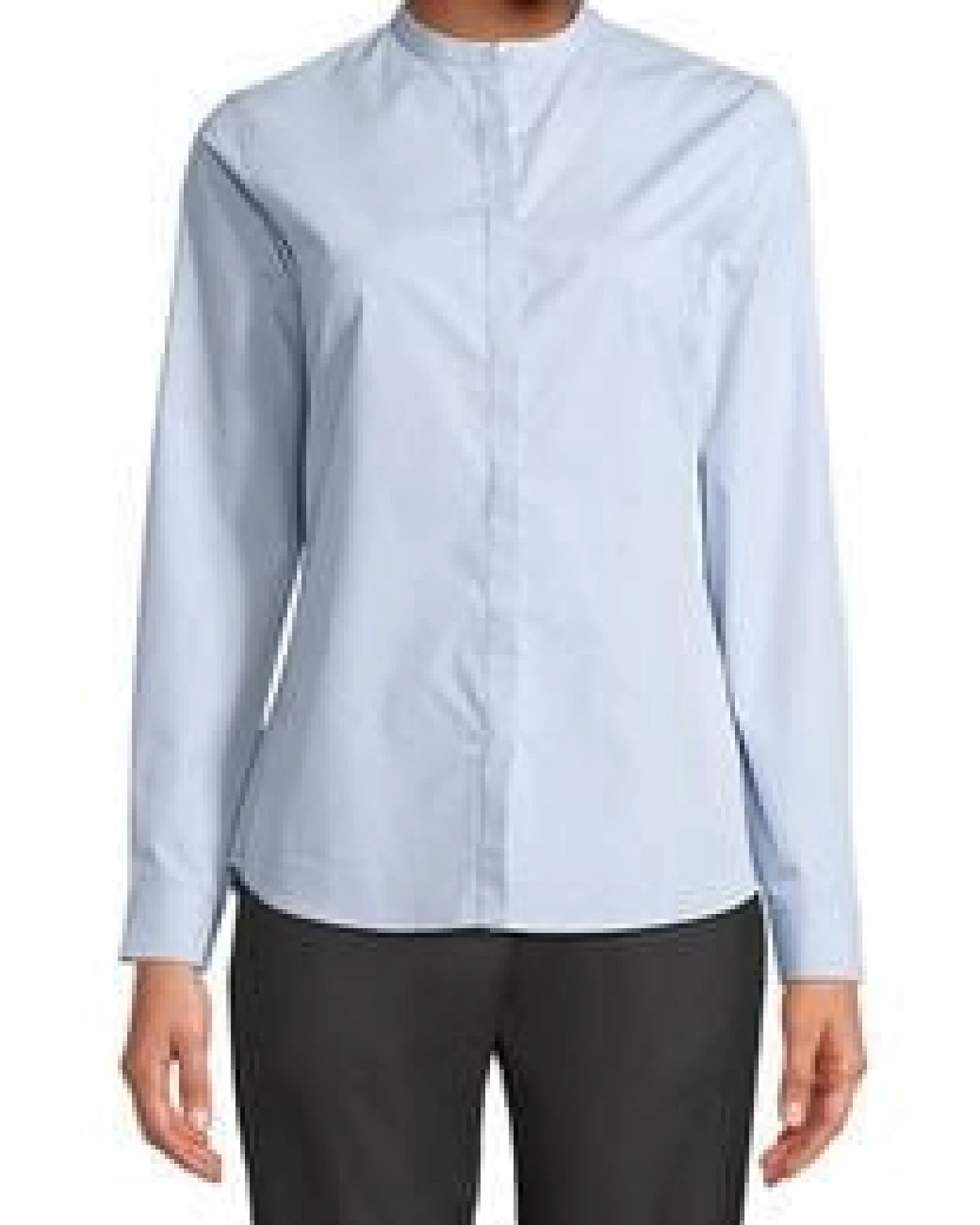 NEOBLU Damen Bluse Langarm Business verdeckte Knopfleiste Mandarinkragen – Ansicht 3