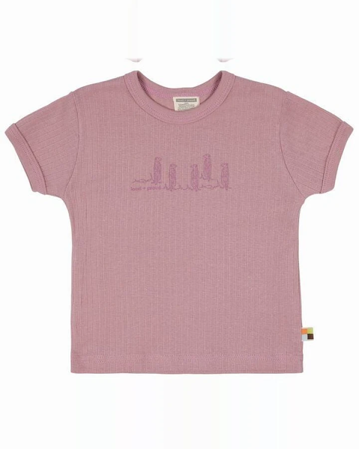 loud + proud Babys & Kinder T-Shirt Derby Rib mit Druck, GOTS-zertifiziert