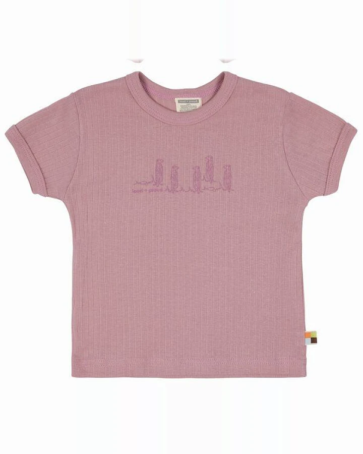 loud + proud Babys & Kinder T-Shirt Derby Rib mit Druck, GOTS-zertifiziert