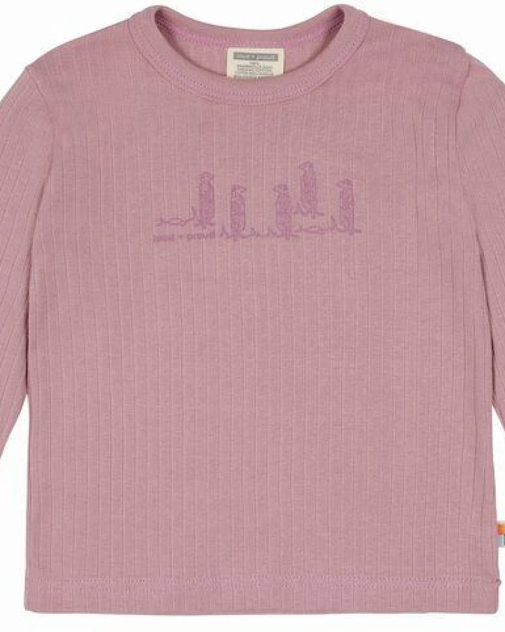 loud + proud Babys & Kinder Shirt Derby Rib mit Druck, GOTS-zertifiziert