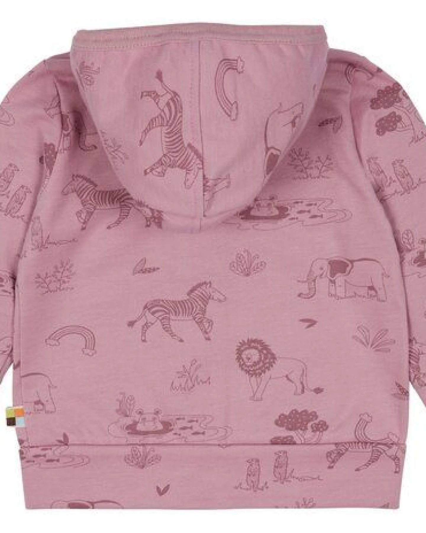 loud + proud Babys & Kinder Kapuzenjacke mit Druck, GOTS-zertifiziert – Ansicht 2