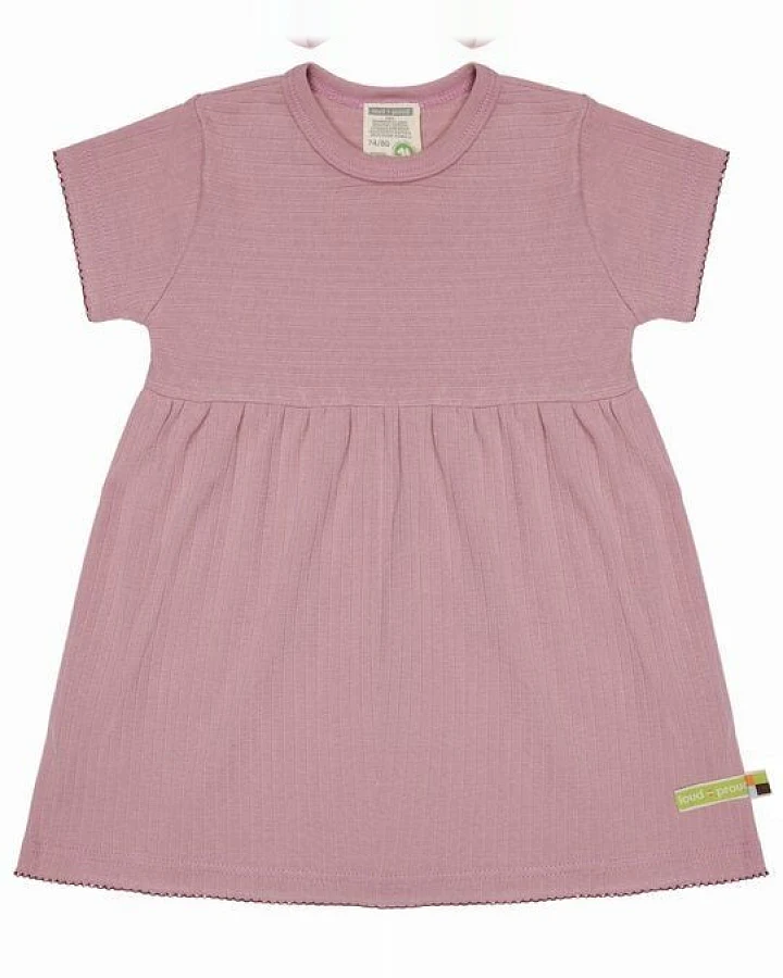 loud + proud Babys & Kinder Kleid Derby Rib, GOTS-zertifiziert
