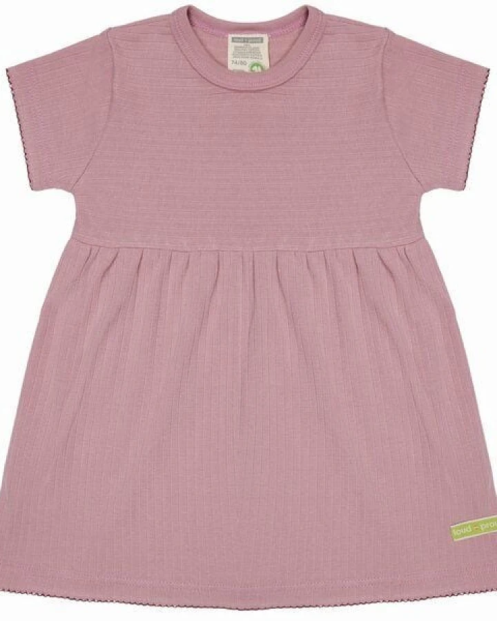 loud + proud Babys & Kinder Kleid Derby Rib, GOTS-zertifiziert