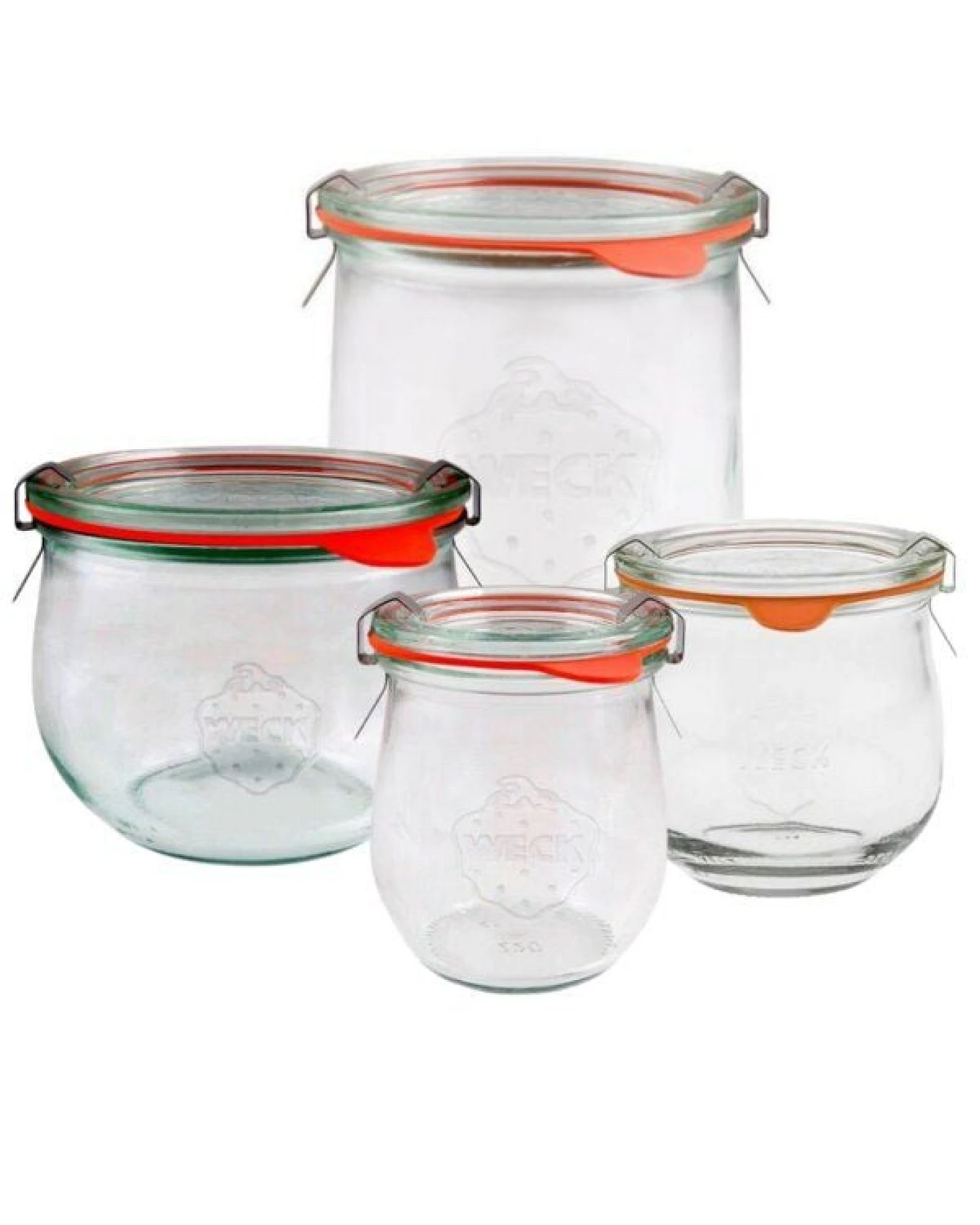 mikken WECK Tulpengläser 6er Set 220 ml - 850 ml - Einmachglas Wecklgas mit 6 Beschriftungsetiketten – Ansicht 2