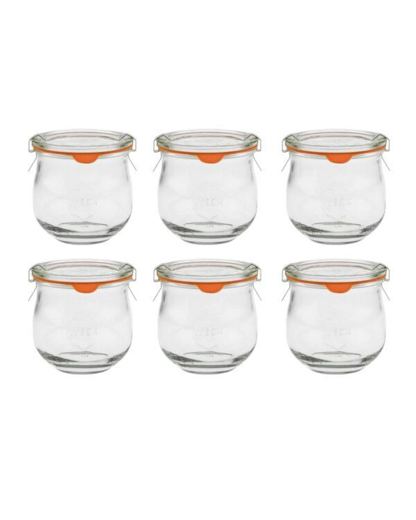 mikken WECK Tulpengläser 6er Set 220 ml - 850 ml - Einmachglas Wecklgas mit 6 Beschriftungsetiketten – Ansicht 3