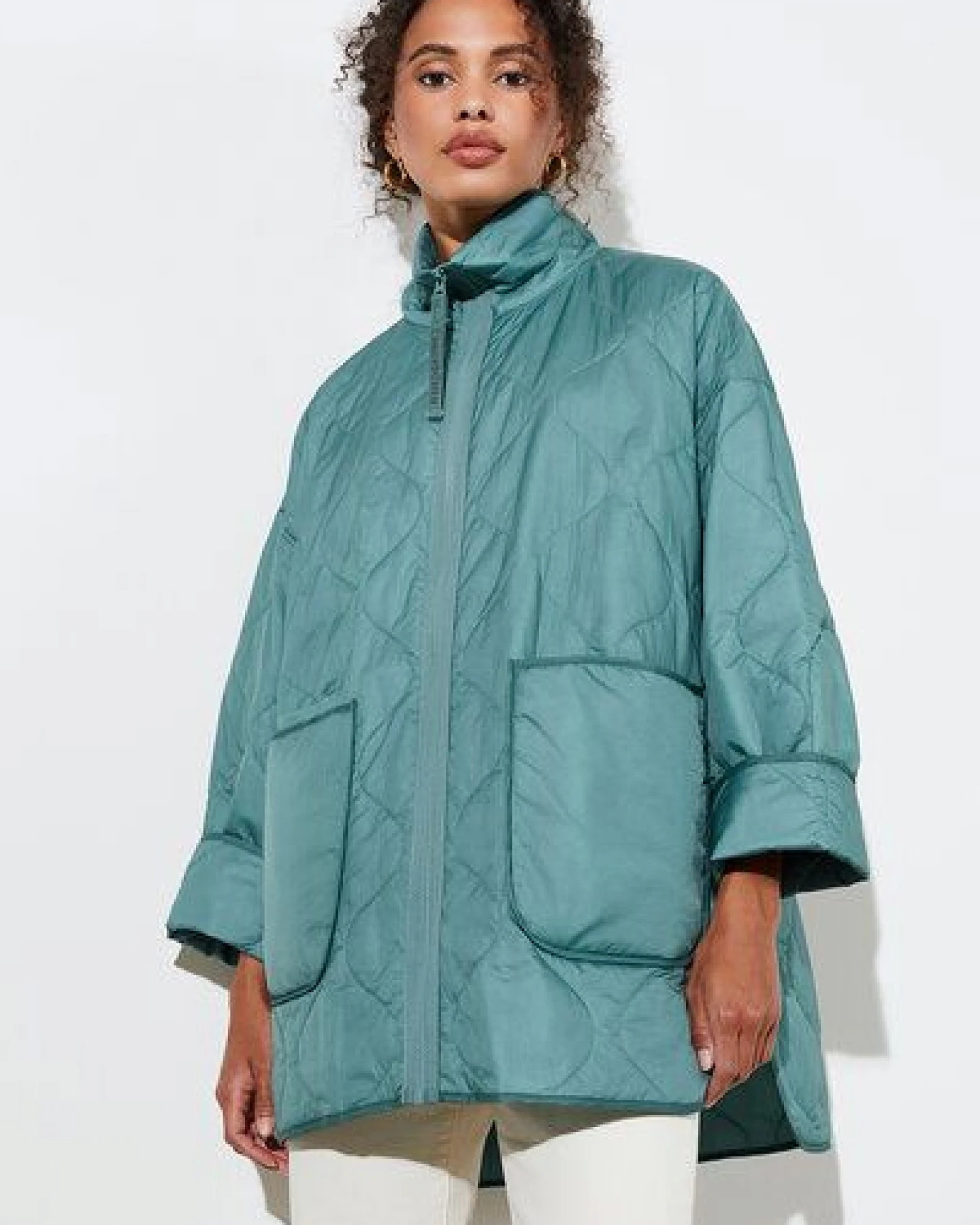 LangerChen Gesteppte Jacke Regenfest - Jacket Pecton - aus recyceltem Polyester – Ansicht 2