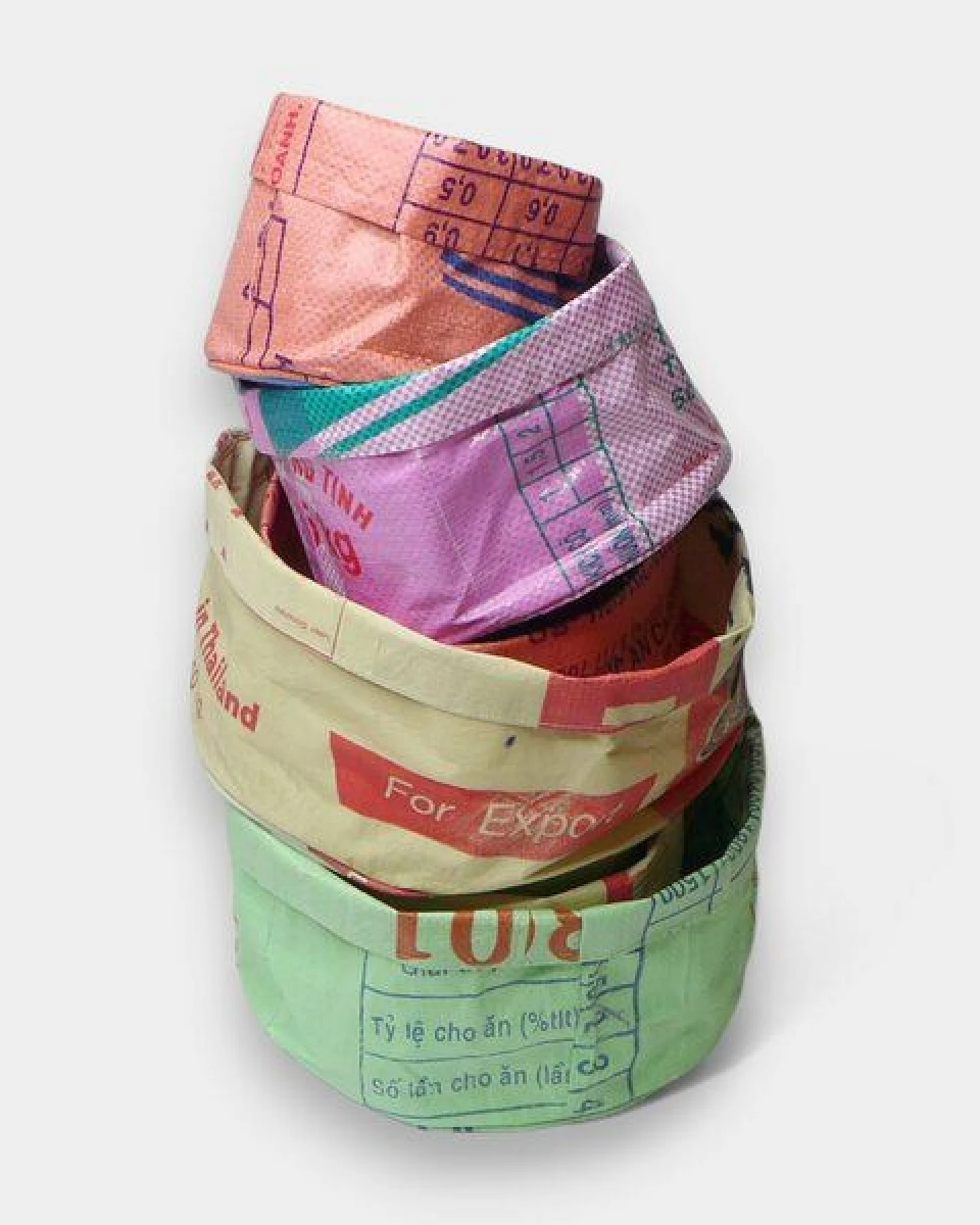 REFISHED fair fashion Aufbewahrung 'BASKET' - upcycelte Zement- und Fischfuttersäcke – Ansicht 2