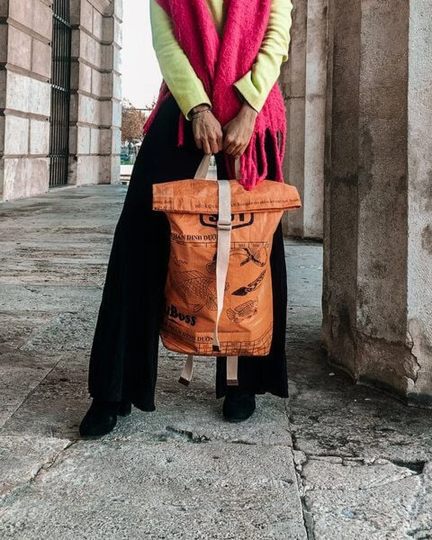 REFISHED fair fashion Rucksack 'BACKPACK' - upcycelte Fischfuttersäcke – Ansicht 2