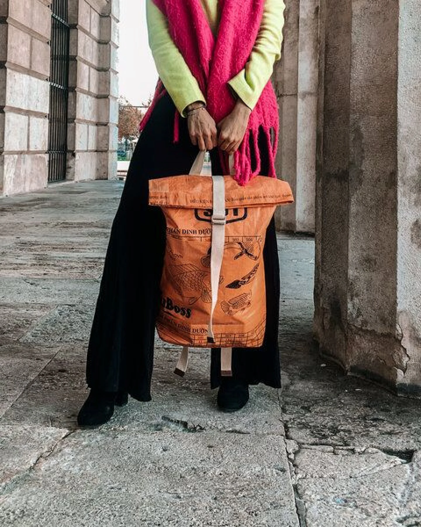 REFISHED fair fashion Rucksack 'BACKPACK' - upcycelte Fischfuttersäcke – Ansicht 2