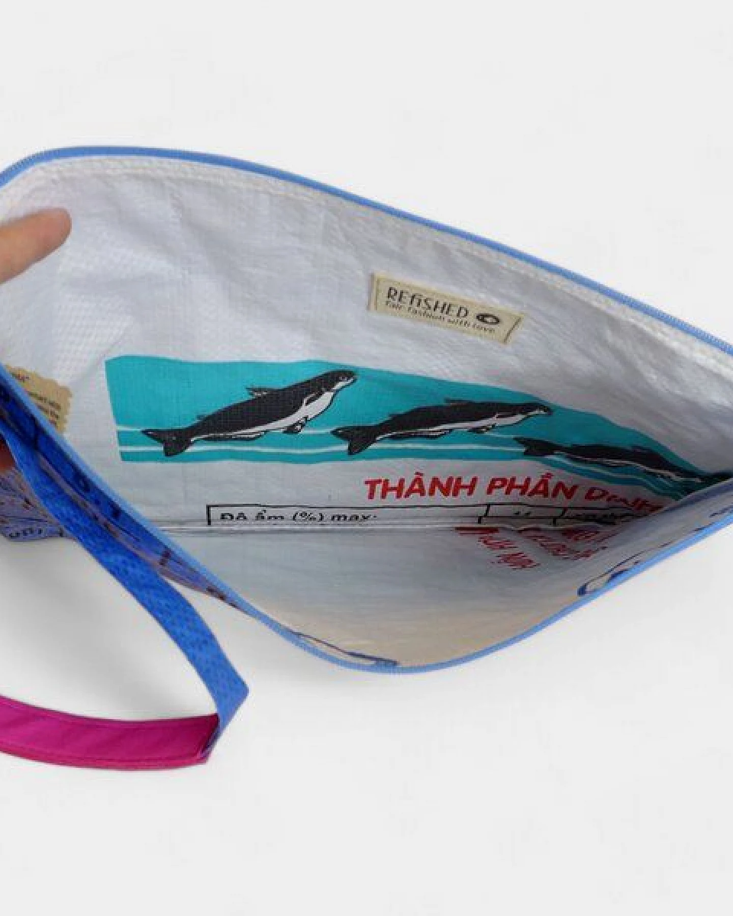 REFISHED fair fashion Täschchen 'BAG-IN-BAG' (XL) - upcycelte Fischfuttersäcke – Ansicht 2