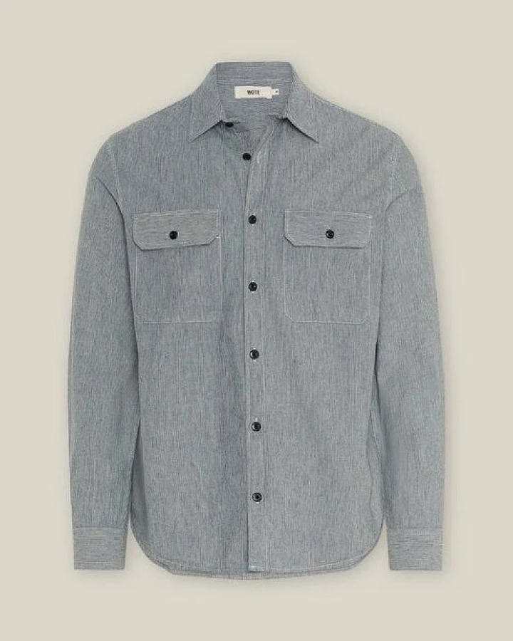 WOTE Freizeit Streifen Hemd - Flicker Shirt Organic Cotton