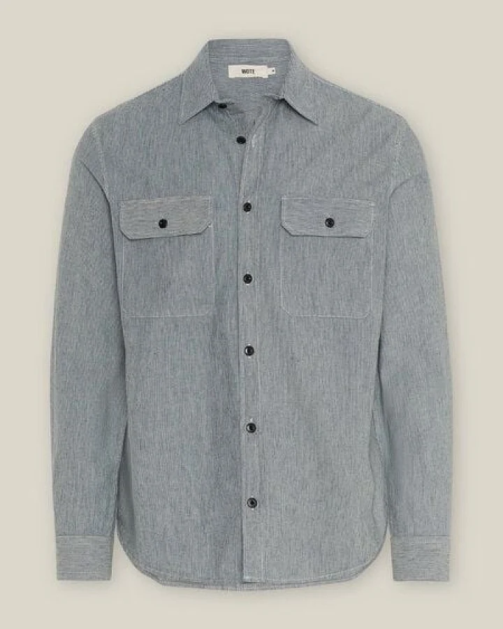 WOTE Freizeit Streifen Hemd - Flicker Shirt Organic Cotton