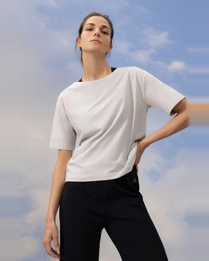 Soulwear Oversized Yoga T-Shirt Natural aus Bio-Baumwolle