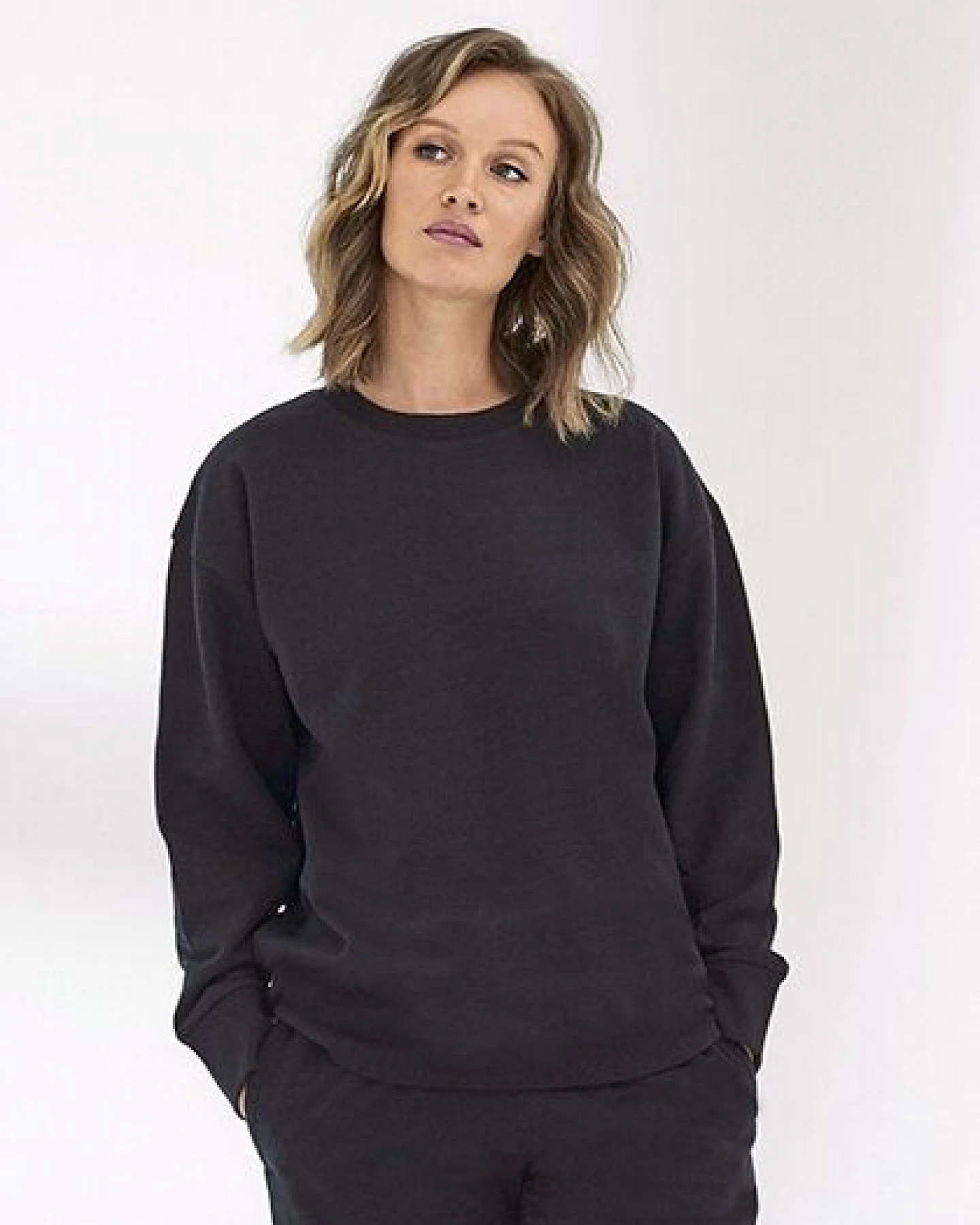 Ecologie by AWDis Damen Sweatshirt Sweater Pullover Freizeitshirt recycelte Materialien – Ansicht 2