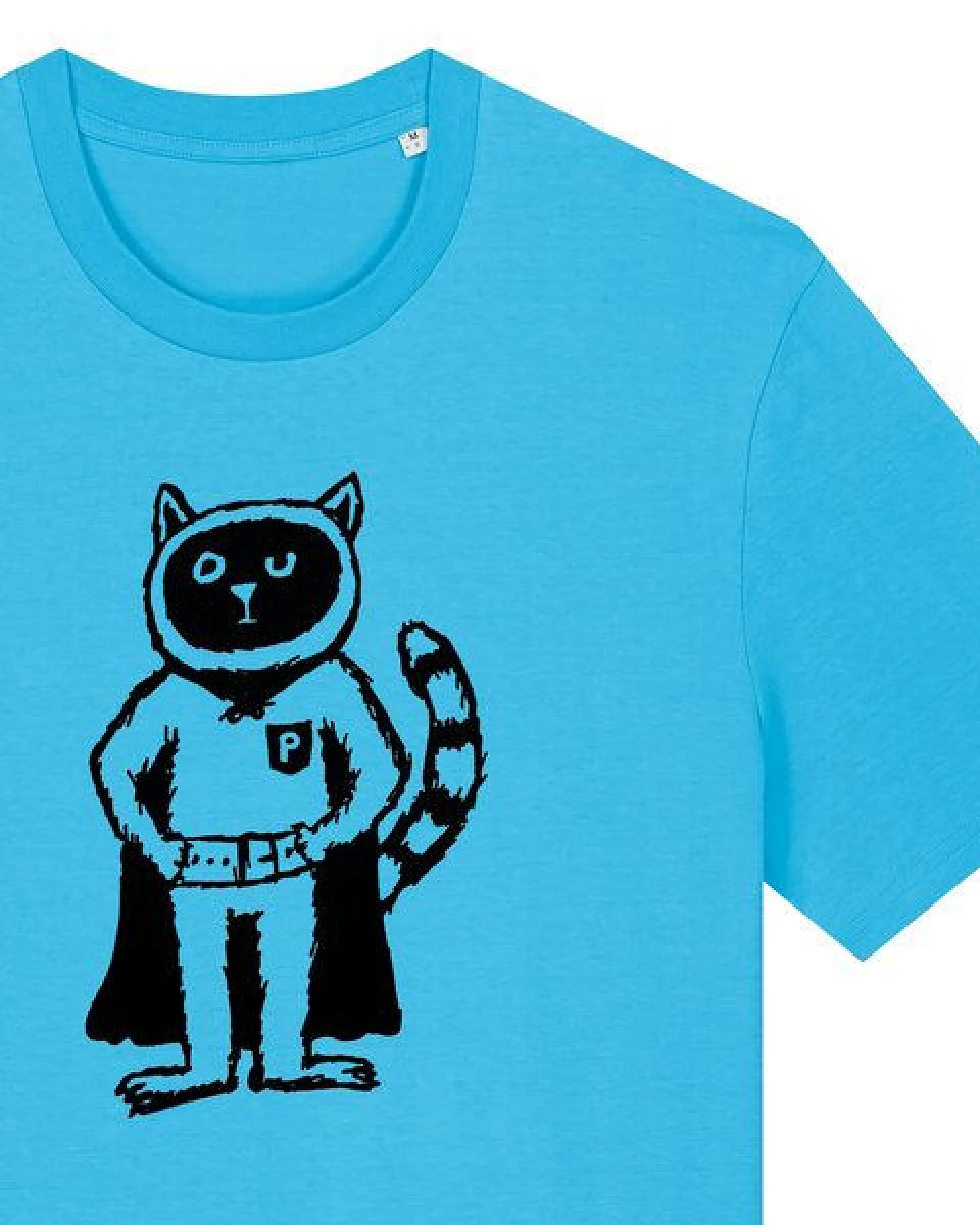 Superkater Karlo / Superheld - päfjes Fair Wear Bio Männer T-Shirt – Ansicht 2