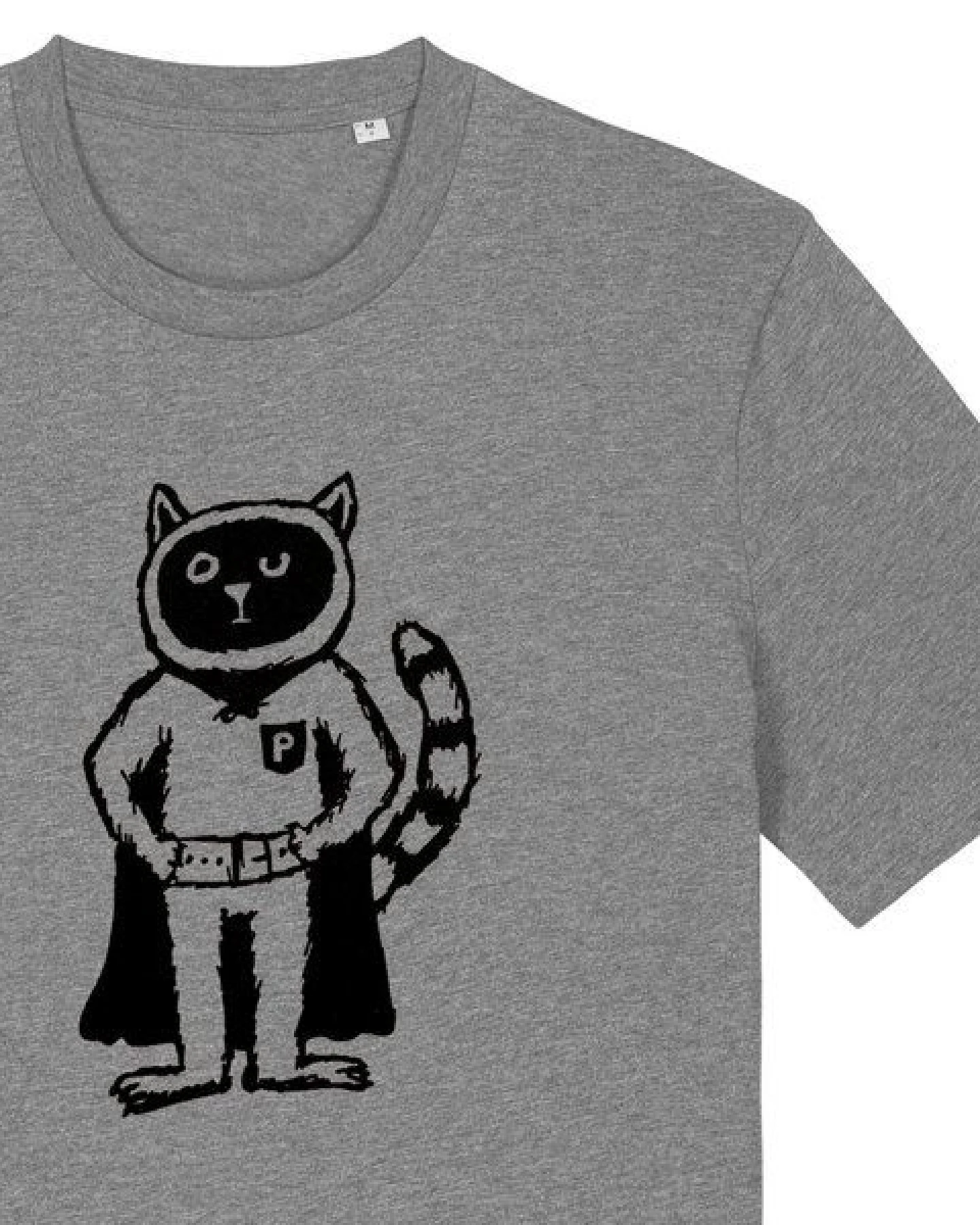 Superkater Karlo / Superheld - päfjes Fair Wear Bio Männer T-Shirt – Ansicht 2