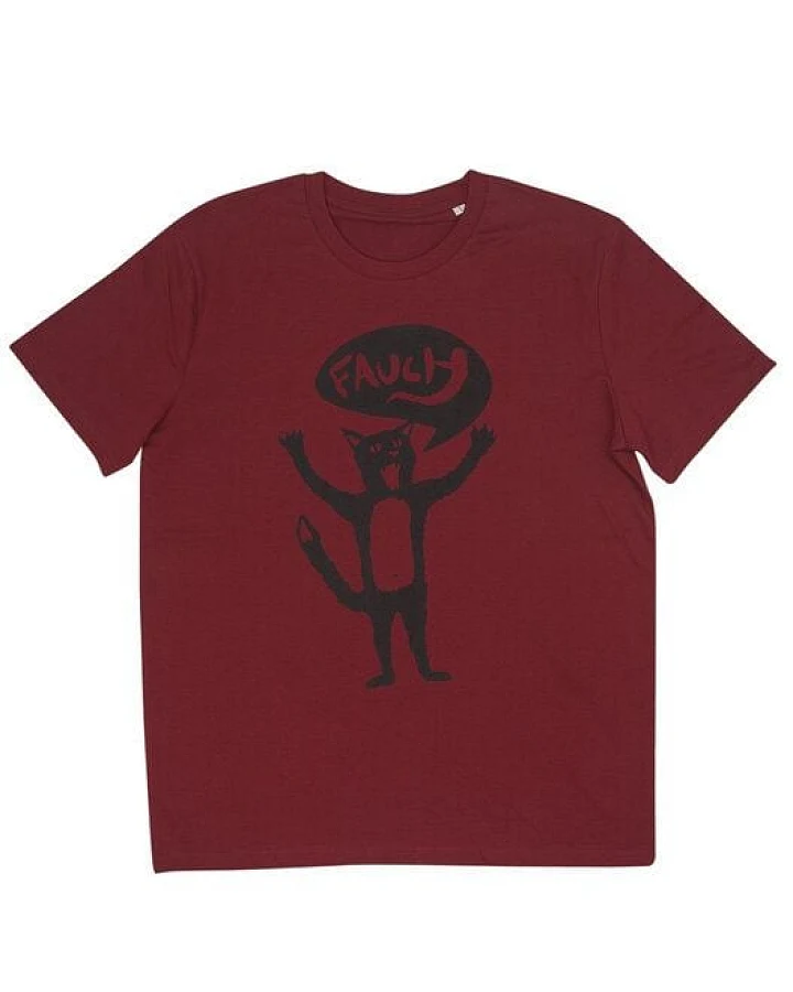 päfjes Kater Ferdinand Fauch - Fair Wear Männer Bio T-Shirt - Bordeaux