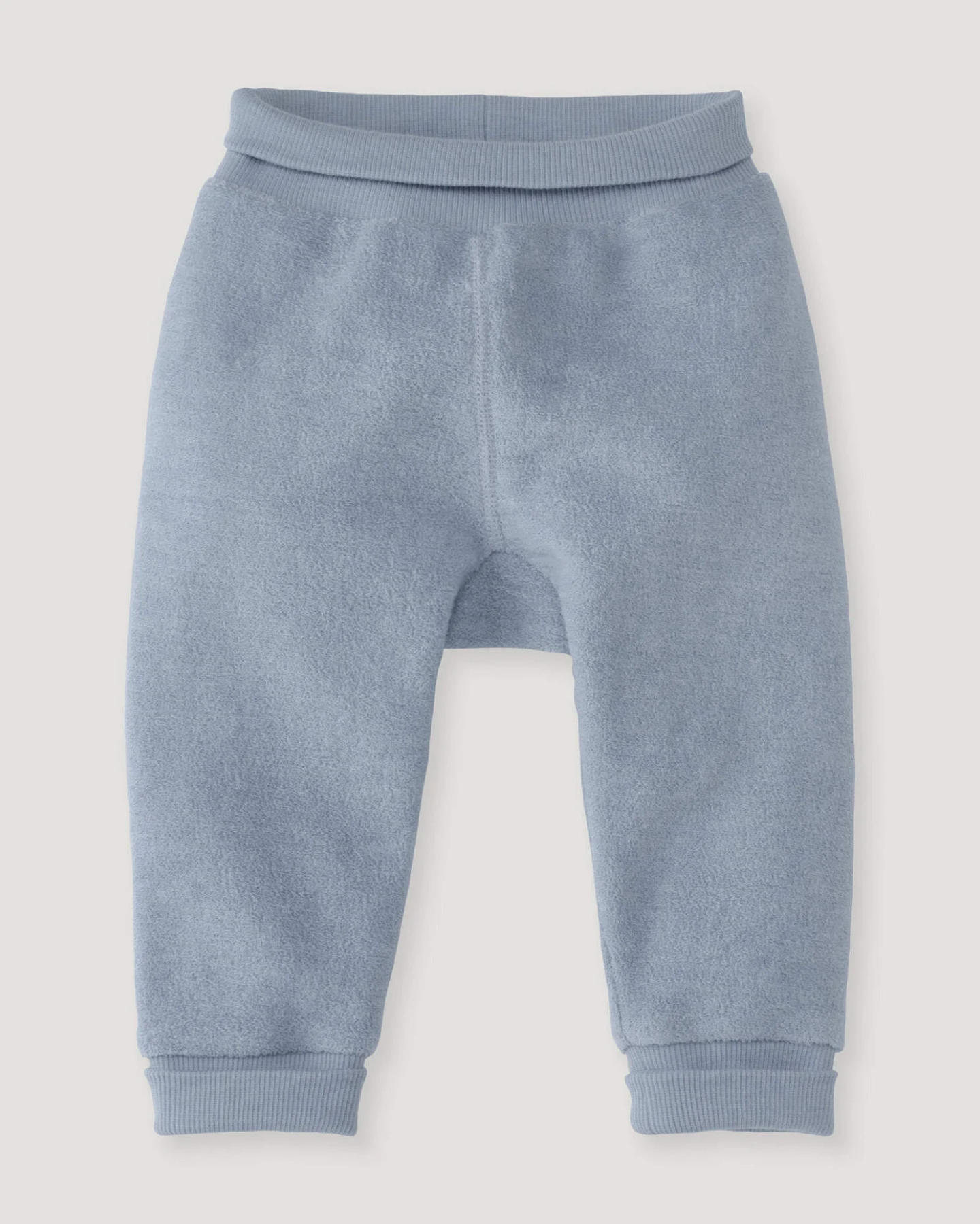 hessnatur Baby Wollfrottee Hose aus Bio-Merinowolle - blau - Größe 74/80 – Ansicht 2