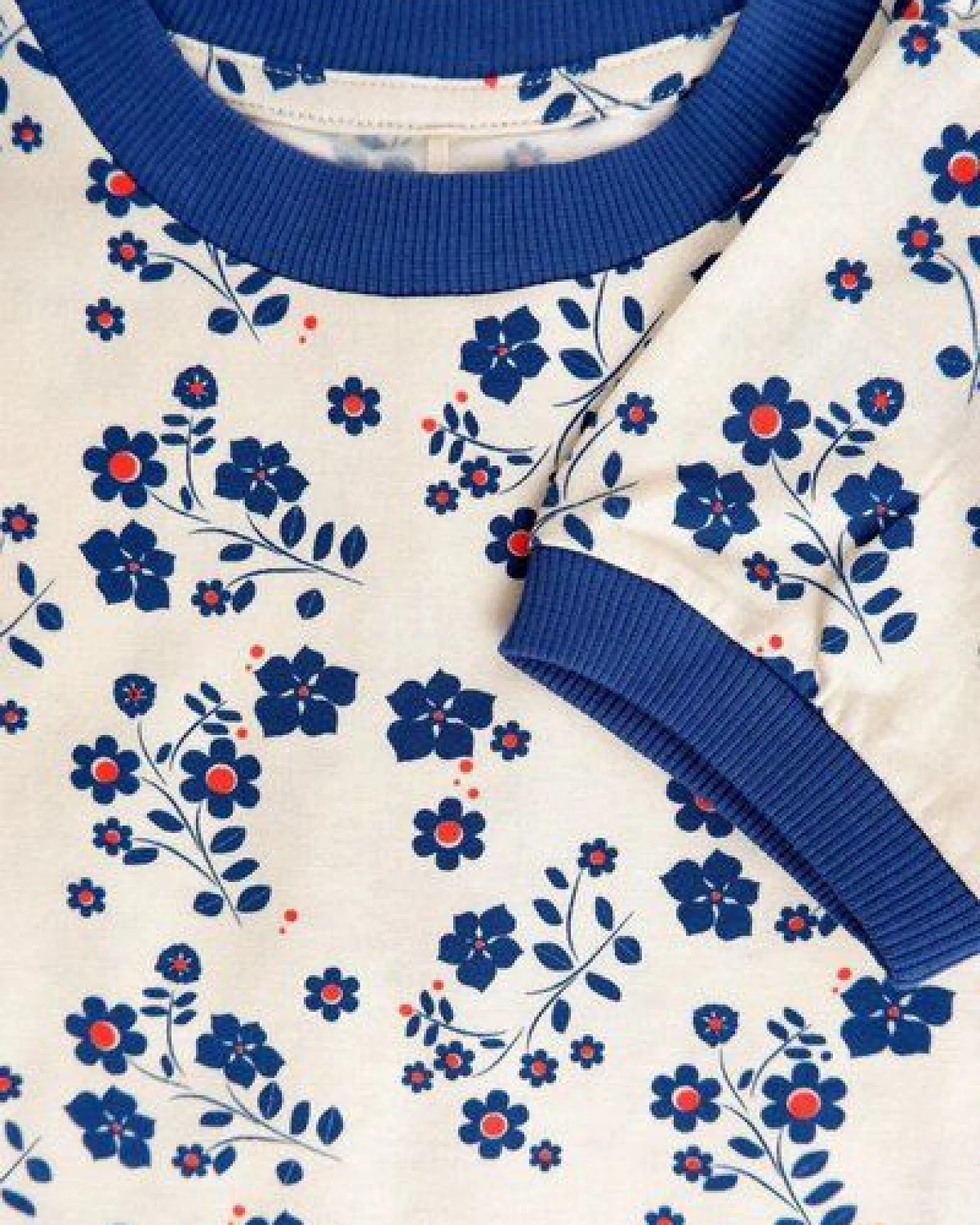 Alba of Denmark Gone At The Beach T-shirt, True Blue Flowers – Ansicht 4